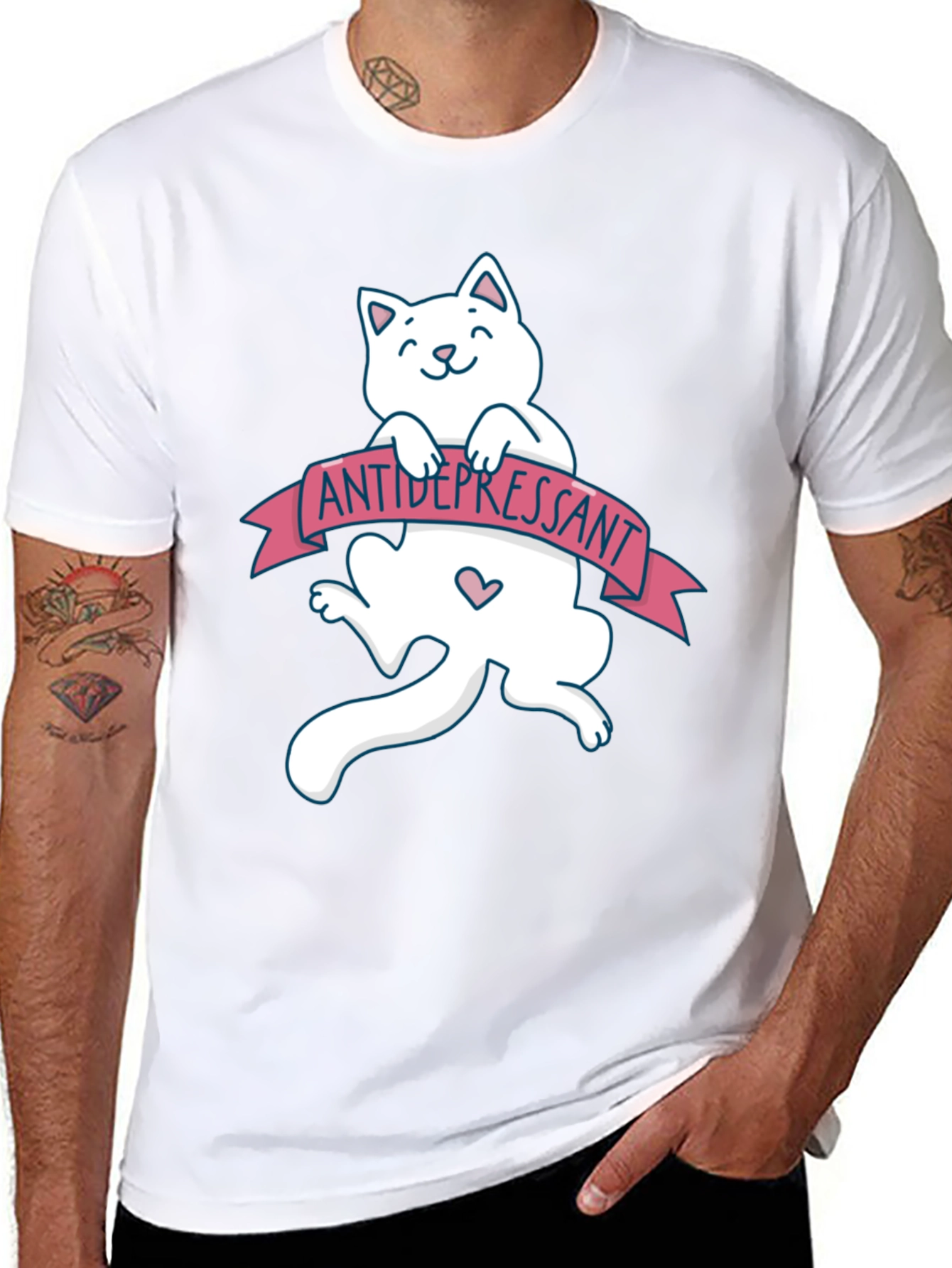 Antidepressant Cat T-Shirt - Funny Graphic Tee