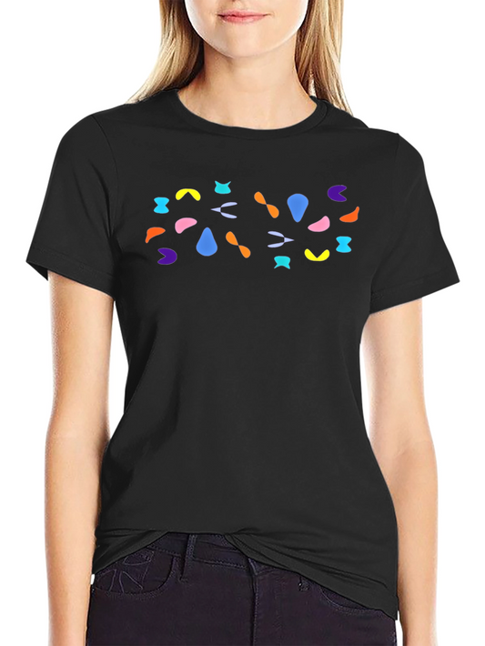 Abstract Colorful Shapes Graphic Tee