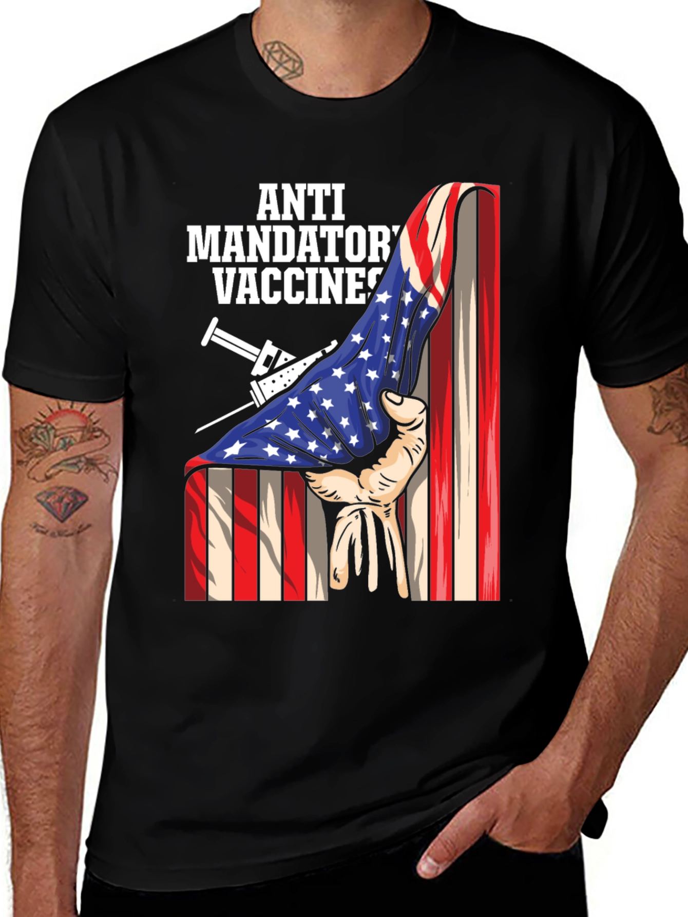 Anti Mandatory Vaccines T-Shirt - Patriotic
