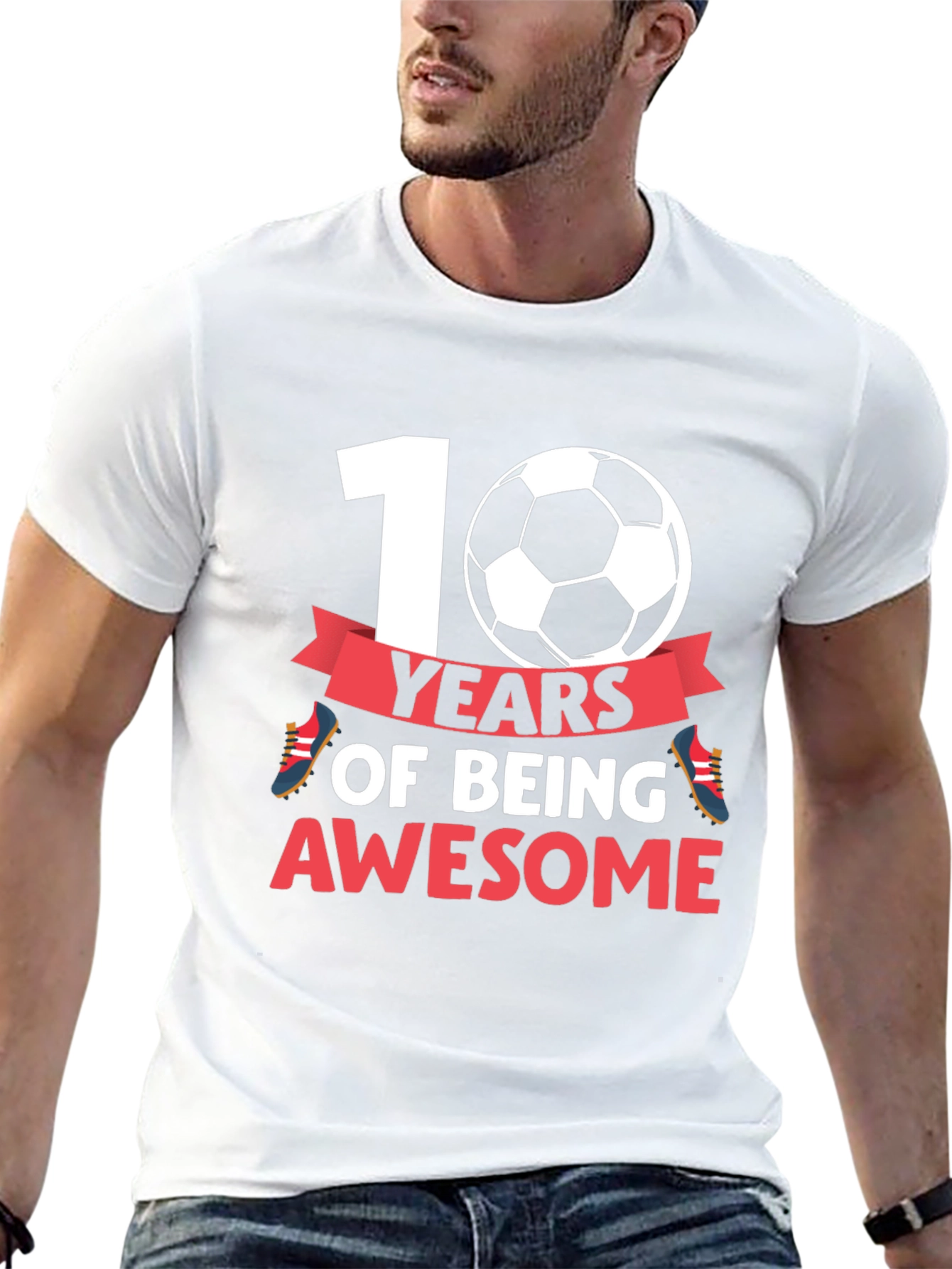 10 Years Of Being Awesome Soccer T-Shirt