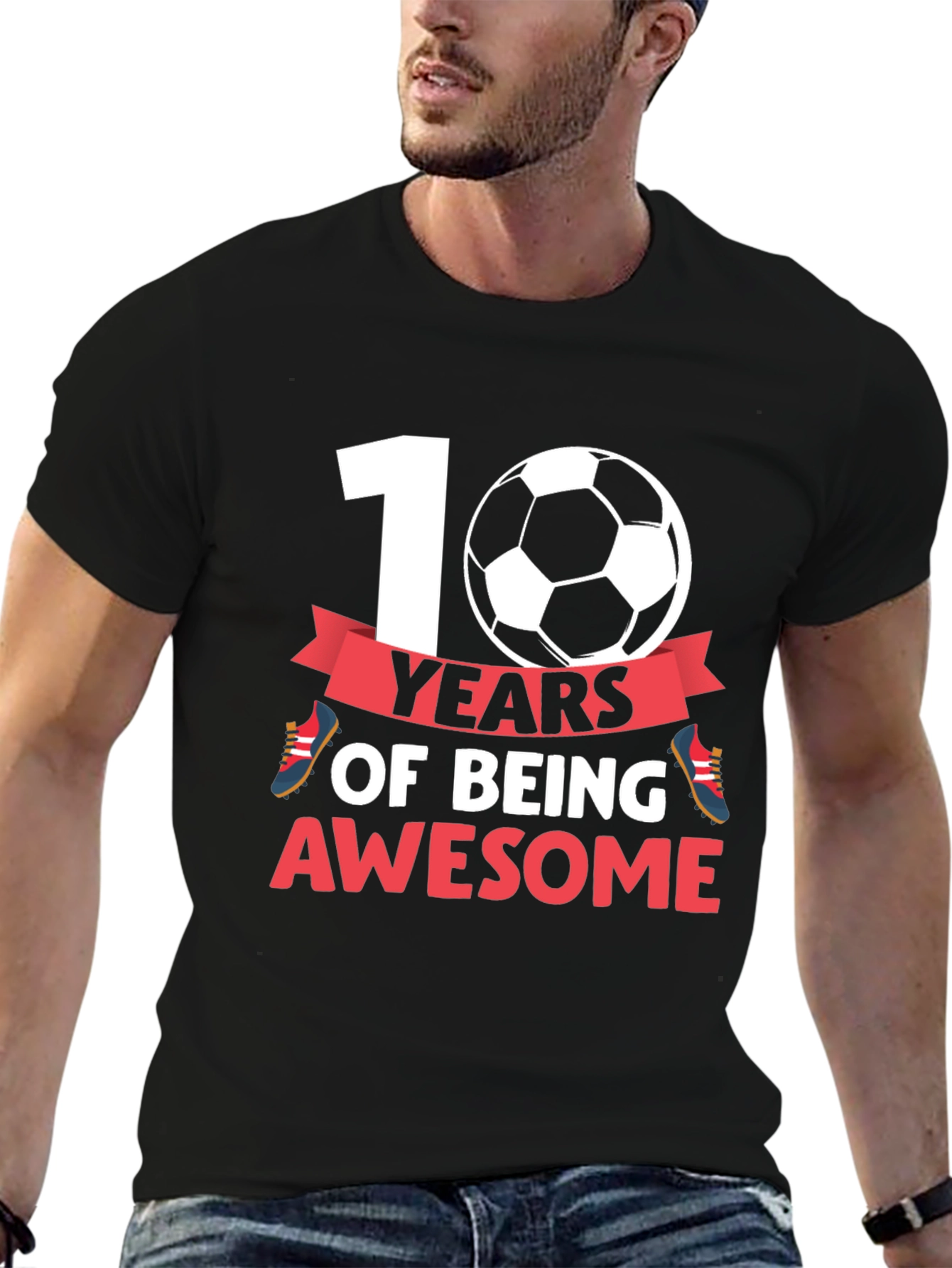 10 Years Of Being Awesome Soccer T-Shirt