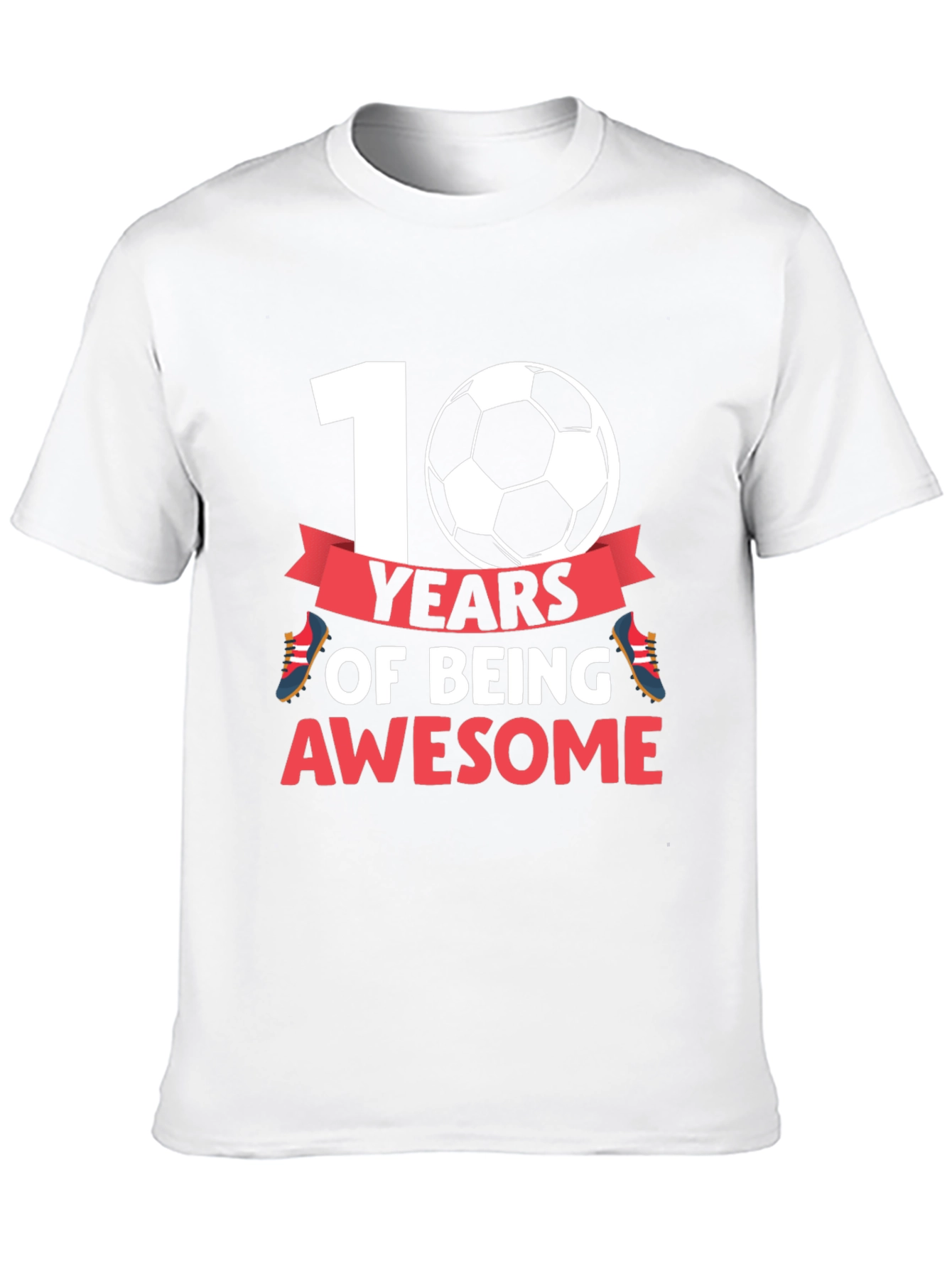 10 Years Of Being Awesome Soccer T-Shirt