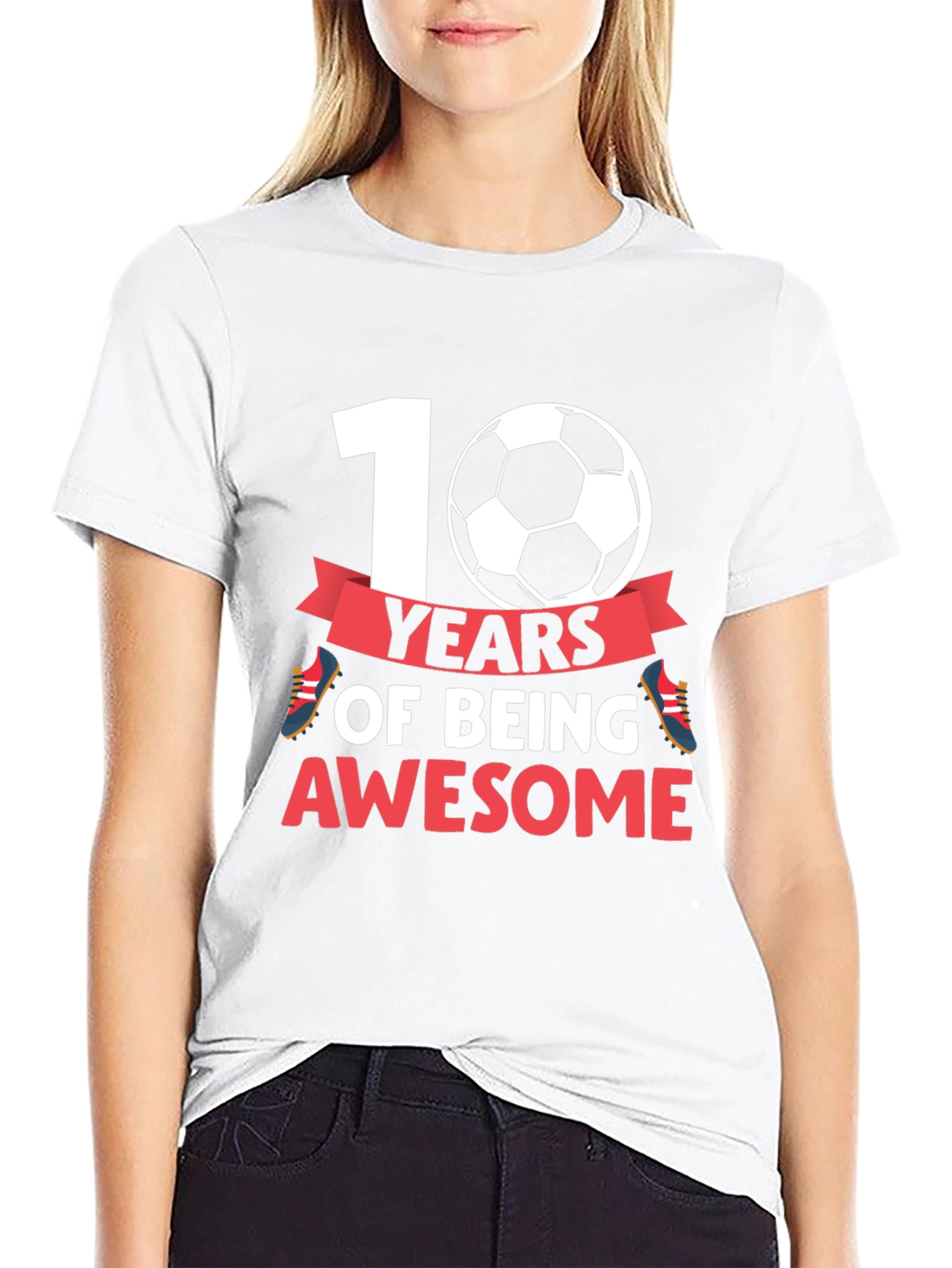 10 Years Of Being Awesome Soccer T-Shirt