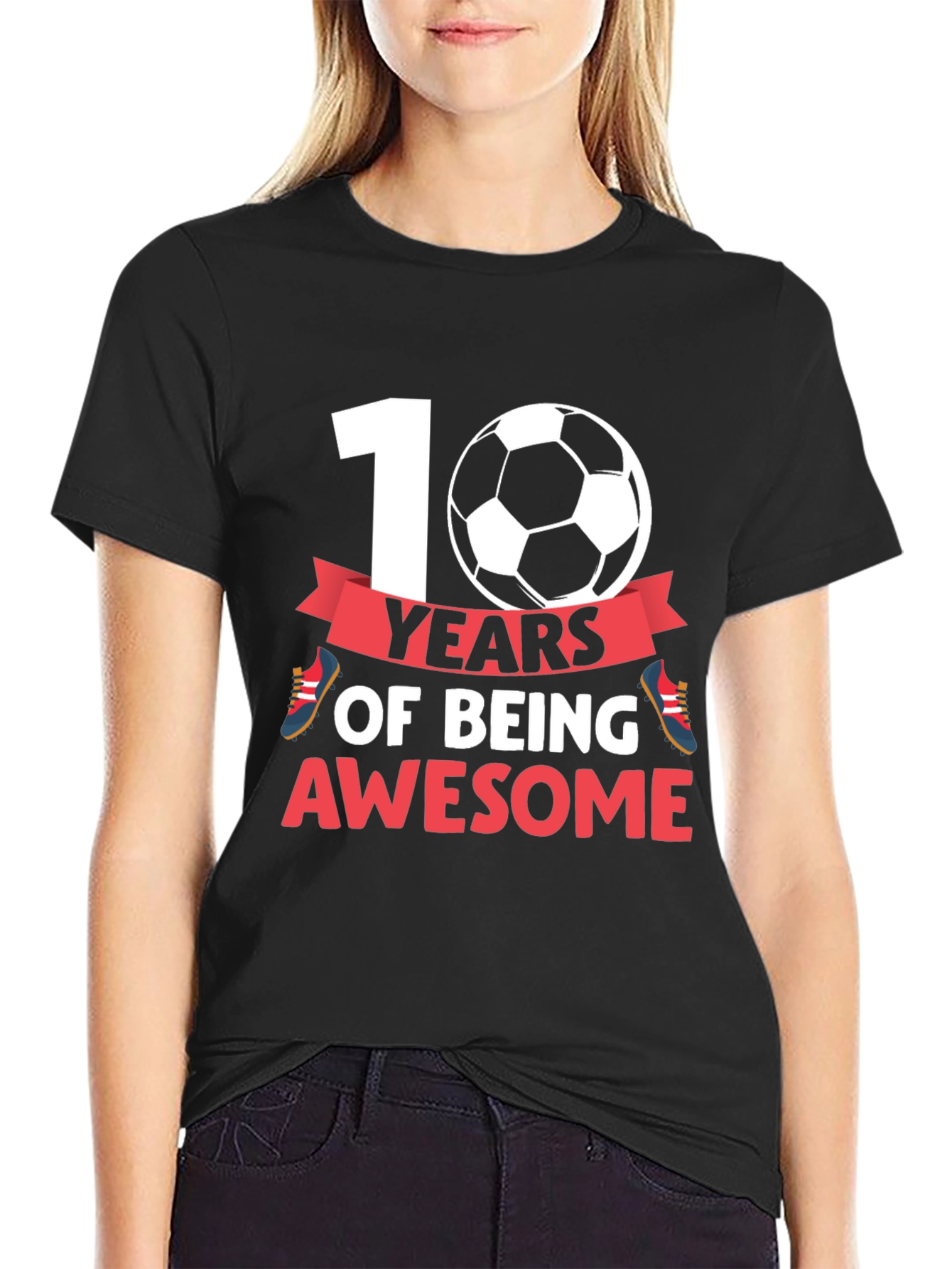 10 Years Of Being Awesome Soccer T-Shirt