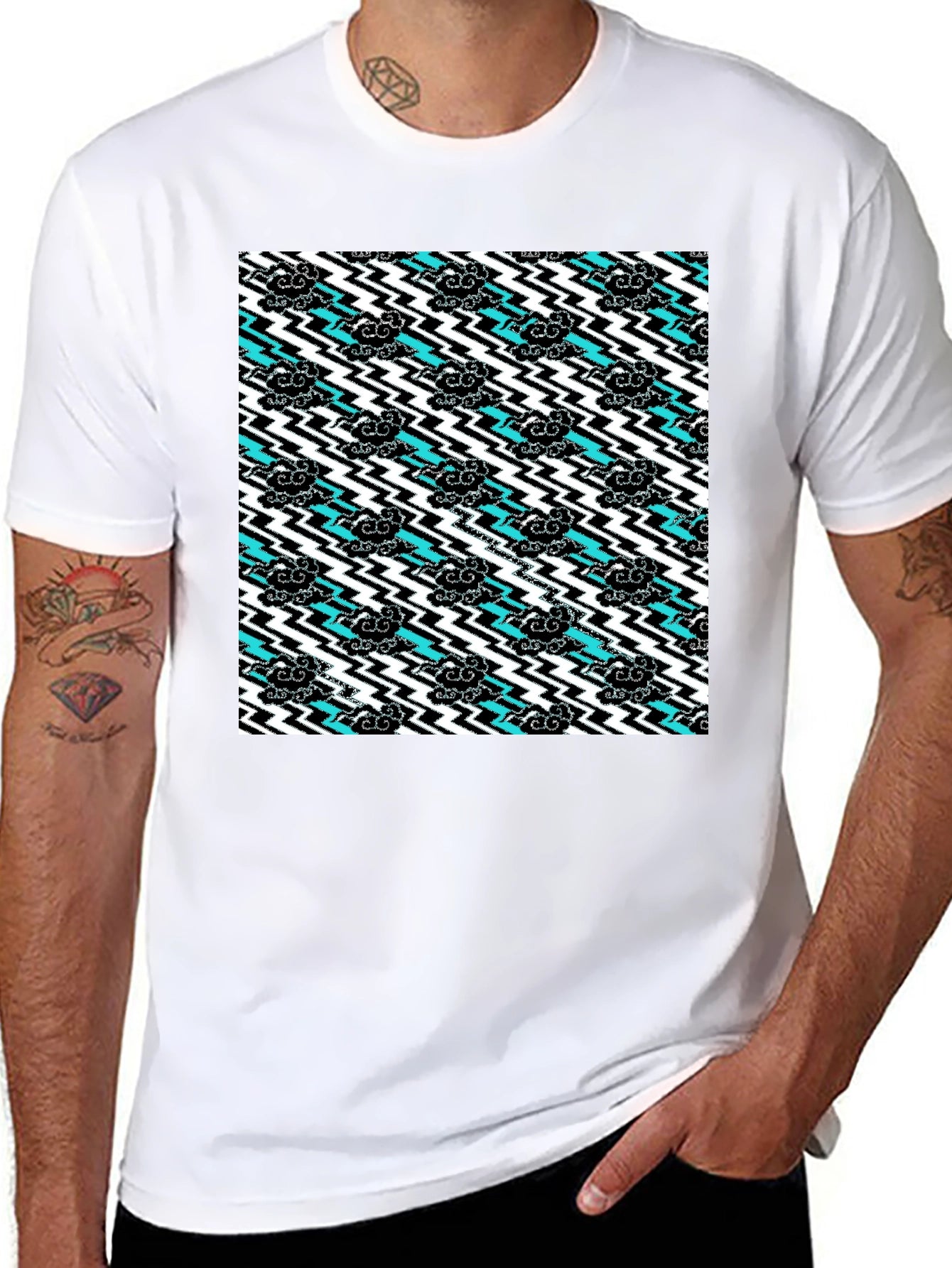 Abstract Cloud & Lightning T-Shirt