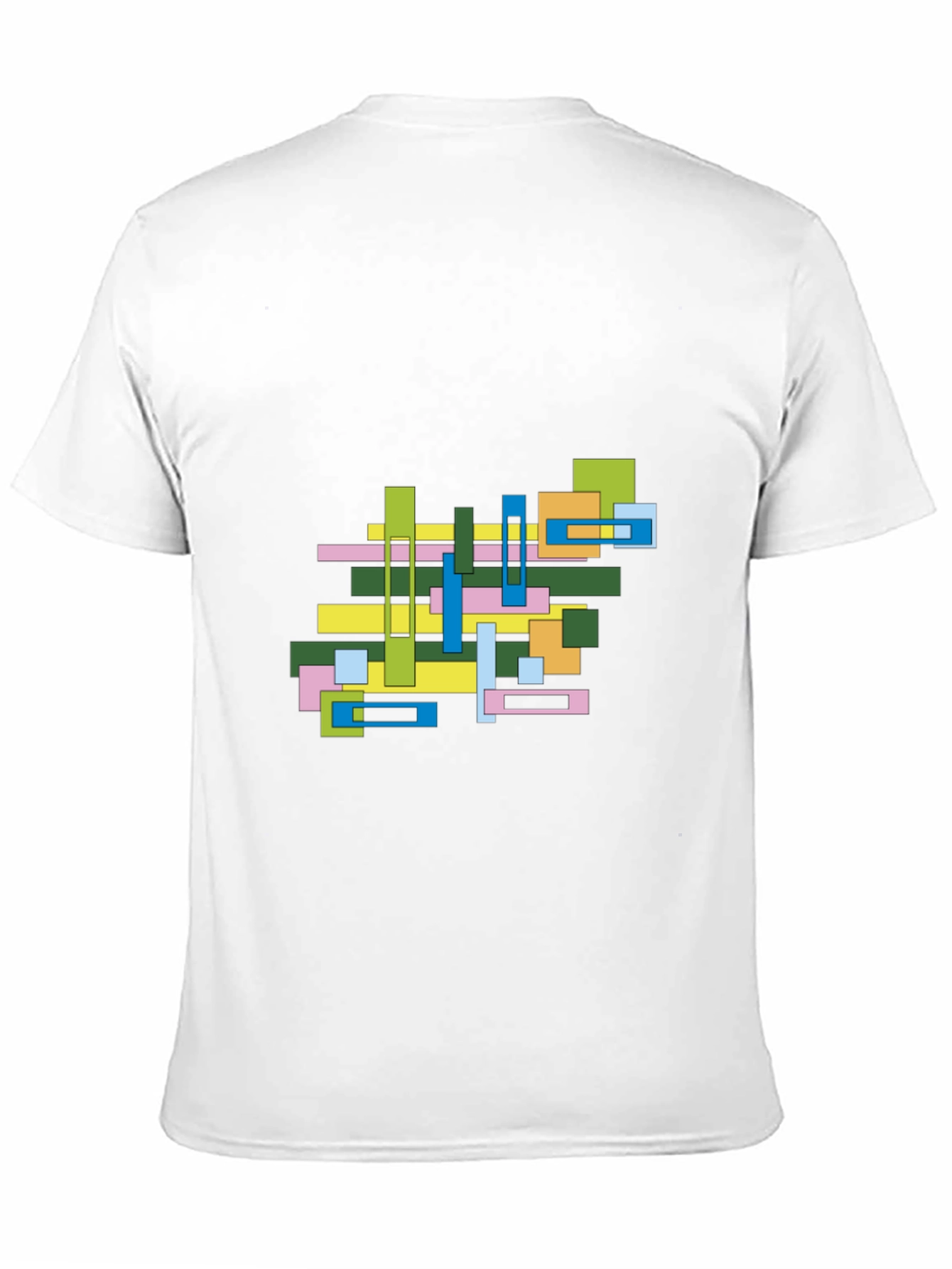 Abstract Geometric Graphic Print Black Tee