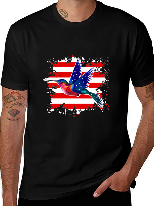 Hummingbird USA Flag Graphic Tee