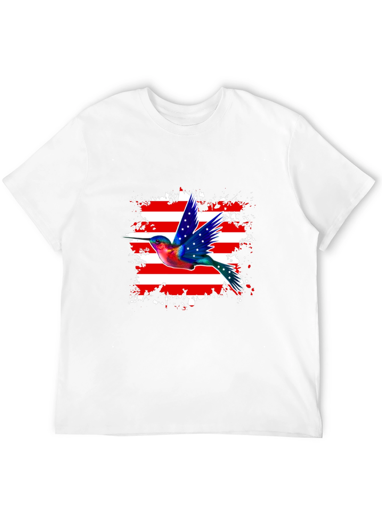 Hummingbird USA Flag Graphic Tee