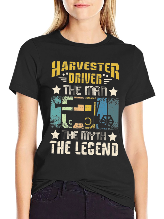 Harvester Driver T-Shirt - The Man Myth Legend Tee