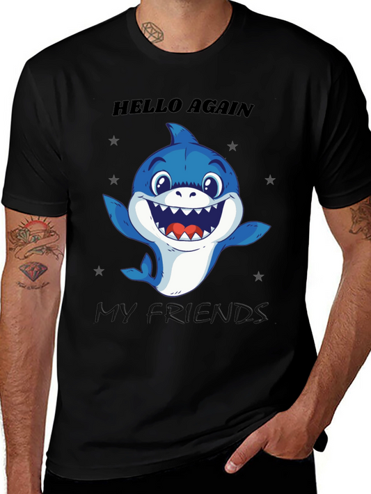 Hello Again Shark T-Shirt - Fun Graphic Tee