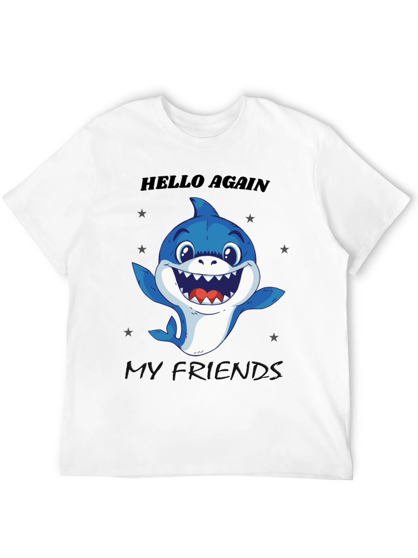 Hello Again Shark T-Shirt - Fun Graphic Tee