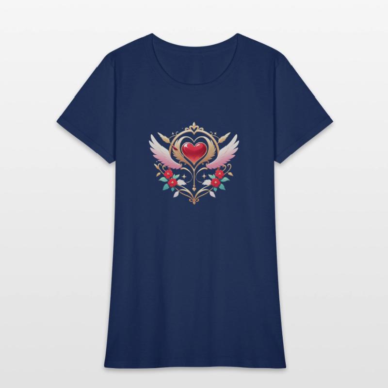 "Elegant Valentine Emblem – Wings of Love"