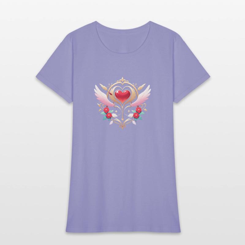 "Elegant Valentine Emblem – Wings of Love"