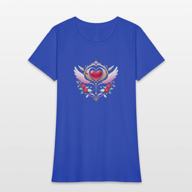 "Elegant Valentine Emblem – Wings of Love"