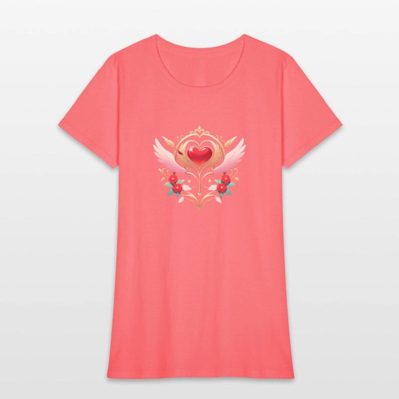 "Elegant Valentine Emblem – Wings of Love"