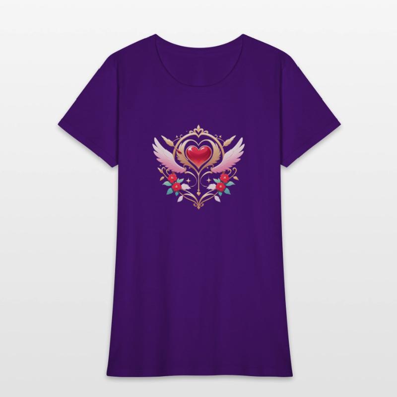 "Elegant Valentine Emblem – Wings of Love"