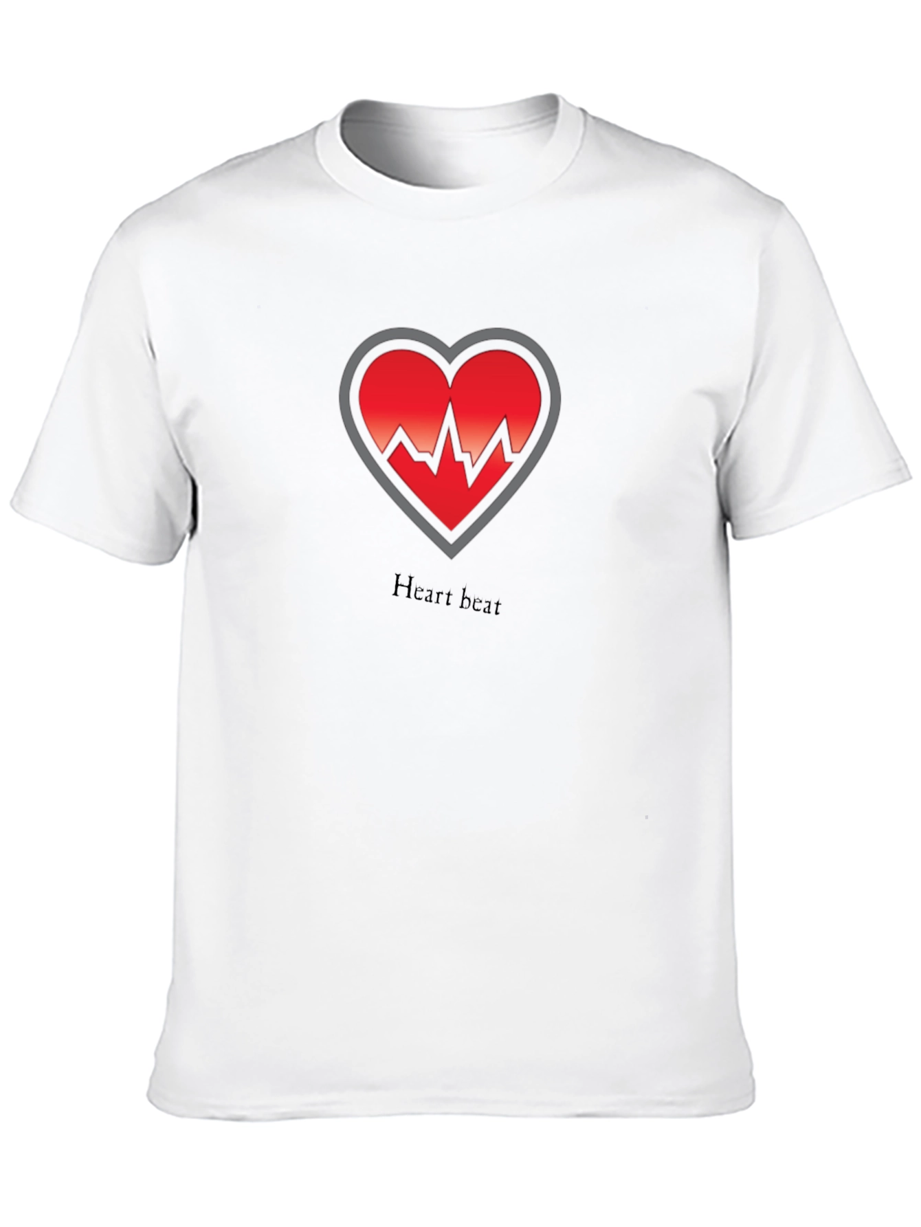 Heartbeat Graphic Black T-Shirt - Medical Theme