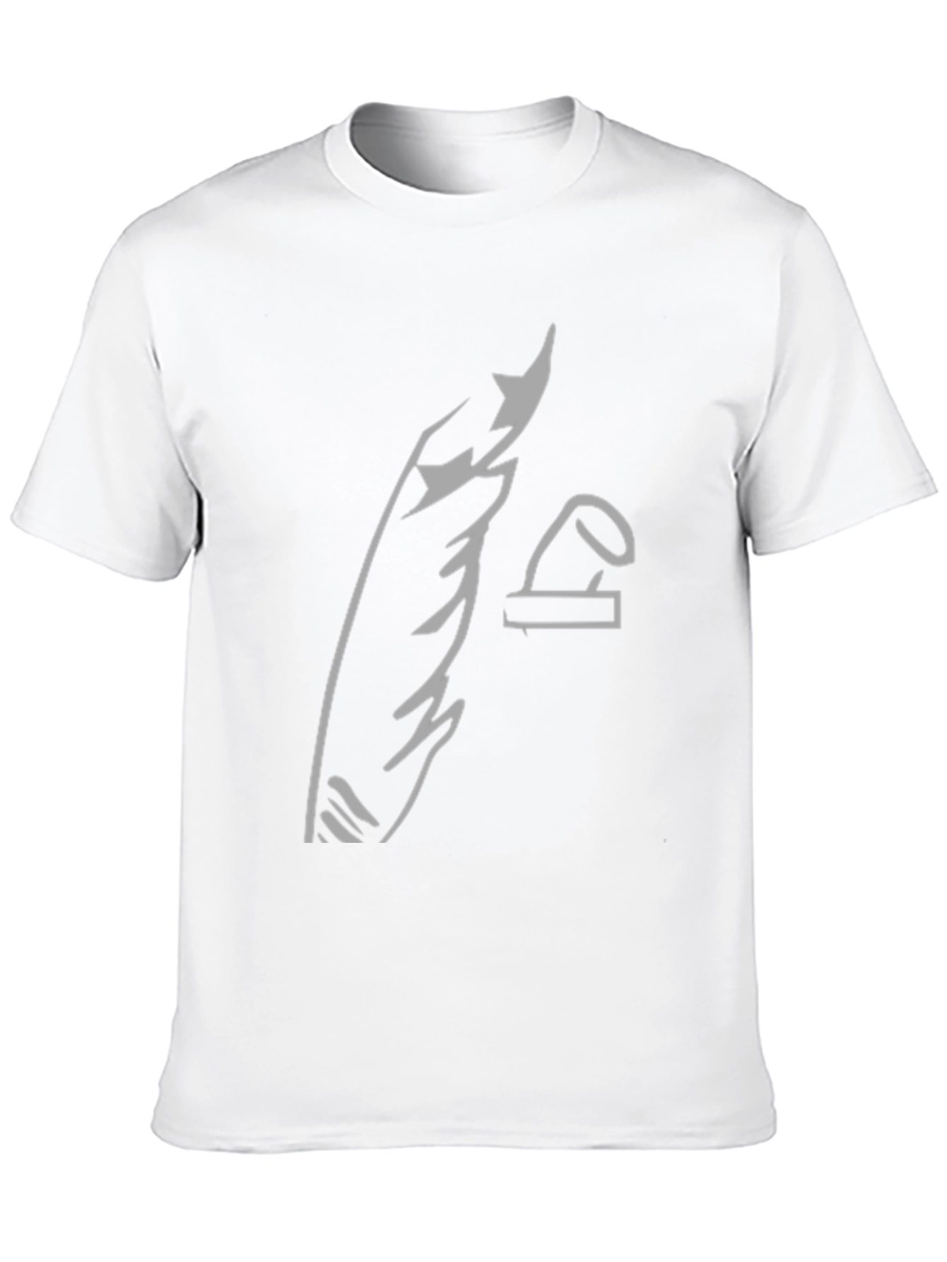 Abstract Graphic Print Black Tee
