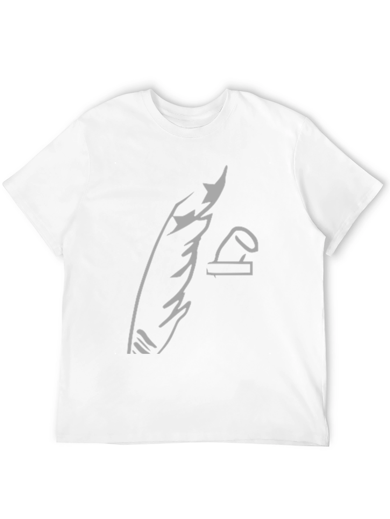 Abstract Graphic Print Black Tee