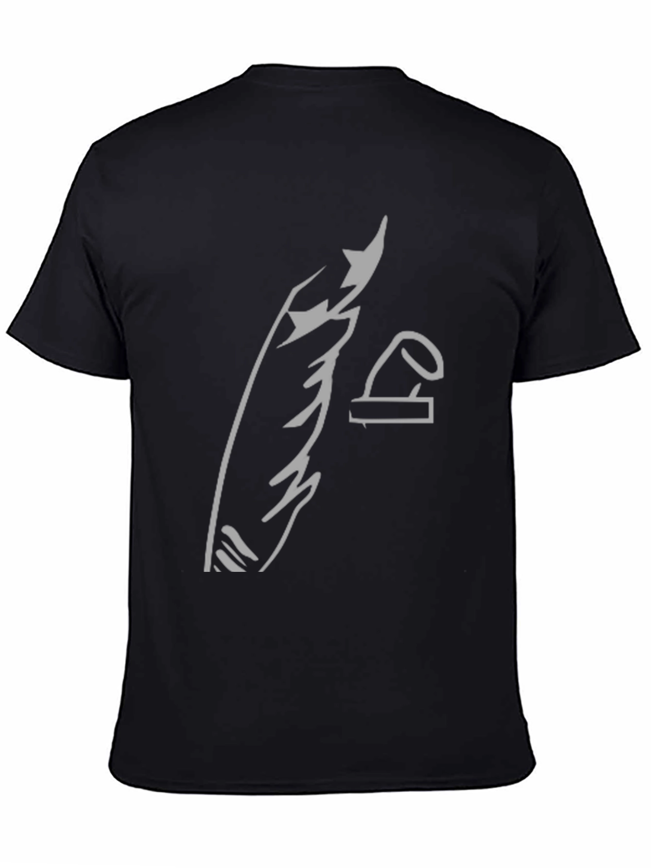 Abstract Graphic Print Black Tee
