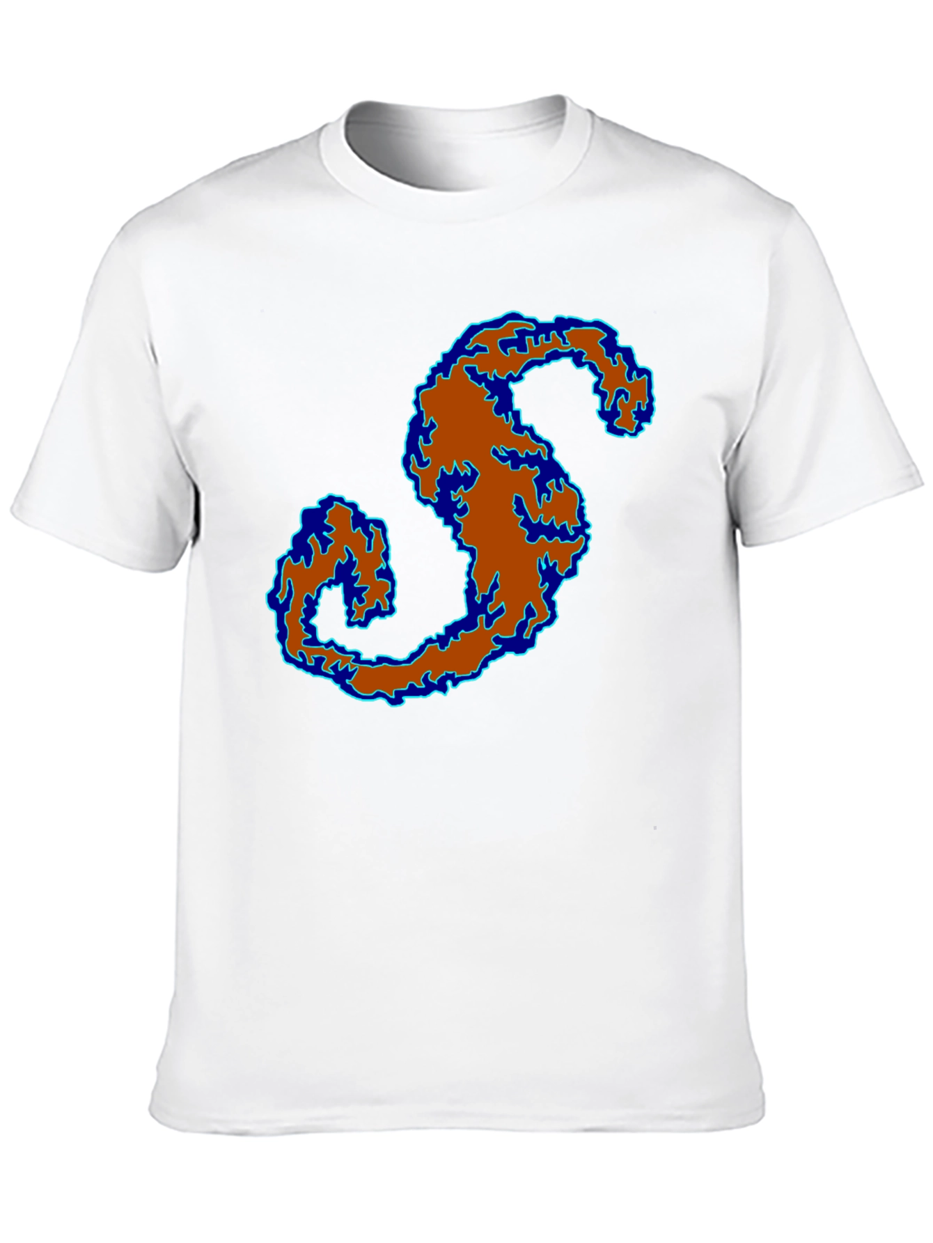 Abstract S Graphic Print Black T-Shirt