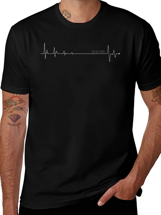 Heartbeat 1985 Graphic Tee - Soft Black Cotton T-Shirt