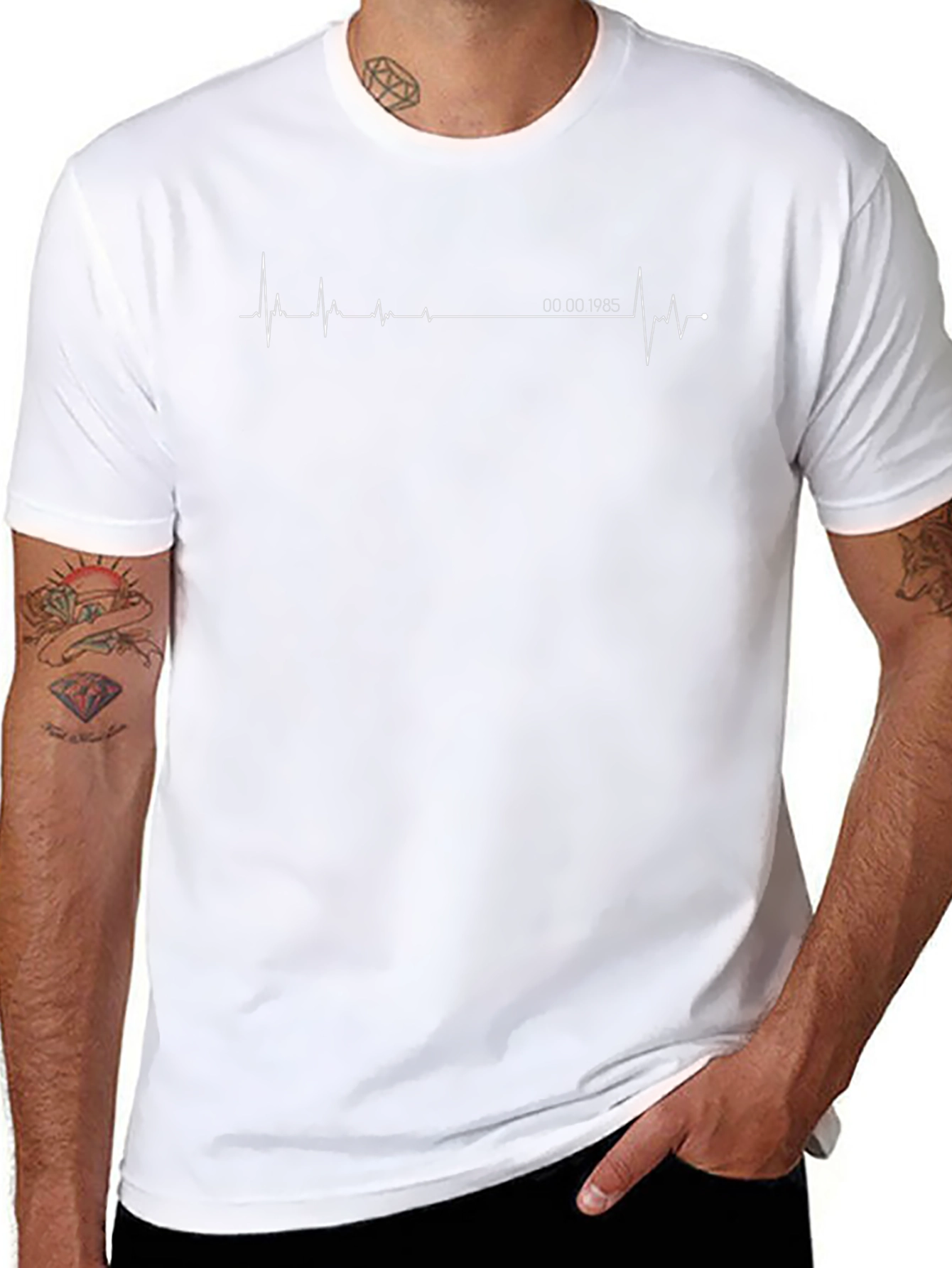 Heartbeat 1985 Graphic Tee - Soft Black Cotton T-Shirt