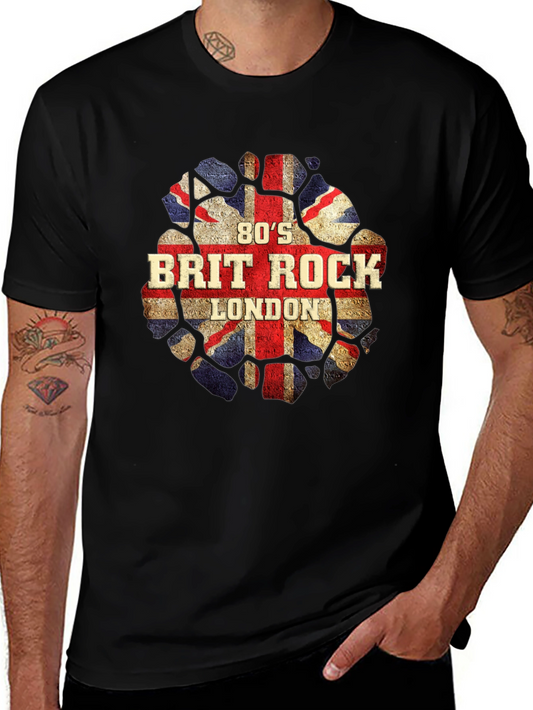 80s Brit Rock London T-Shirt - UK Flag Design