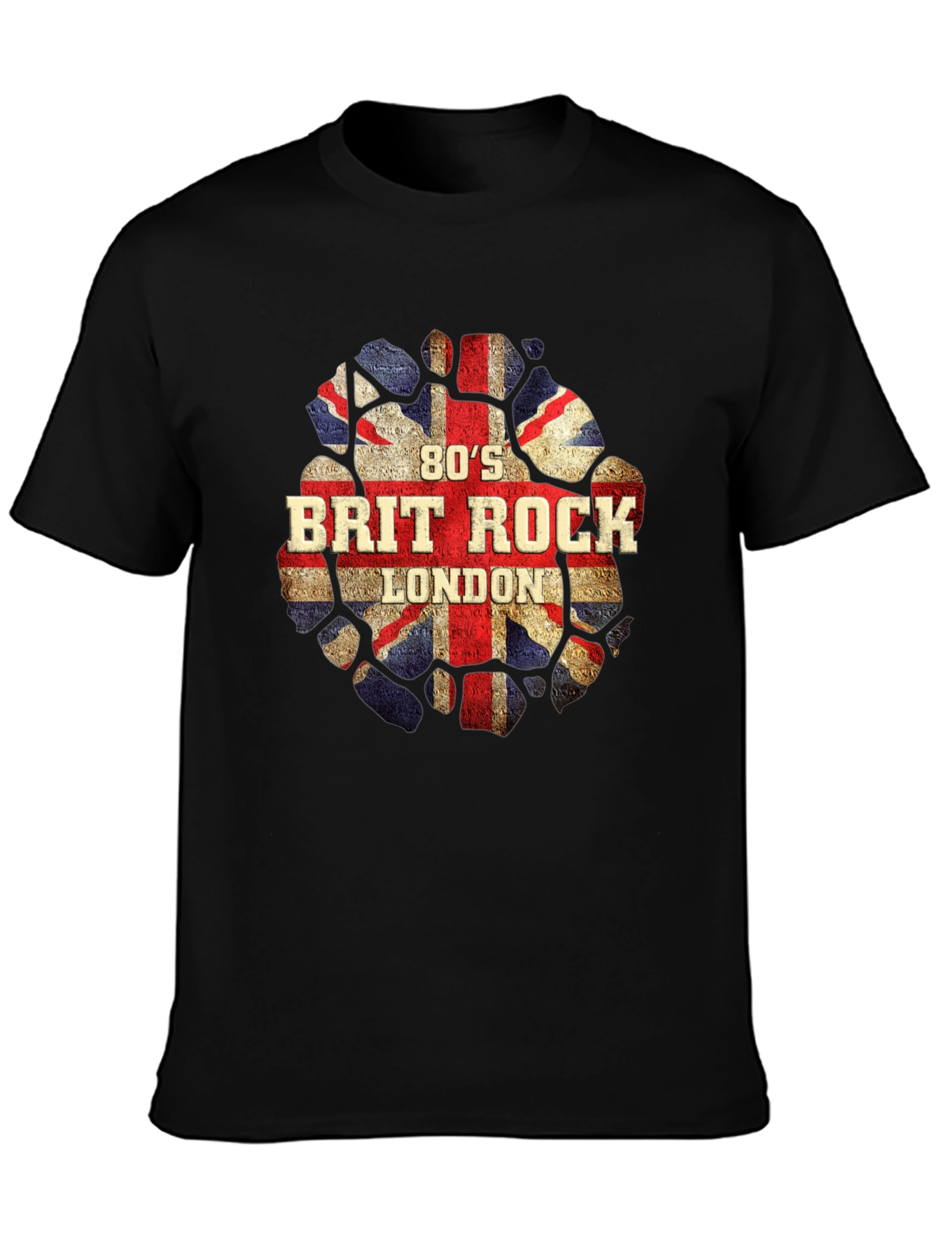 80s Brit Rock London T-Shirt - UK Flag Design
