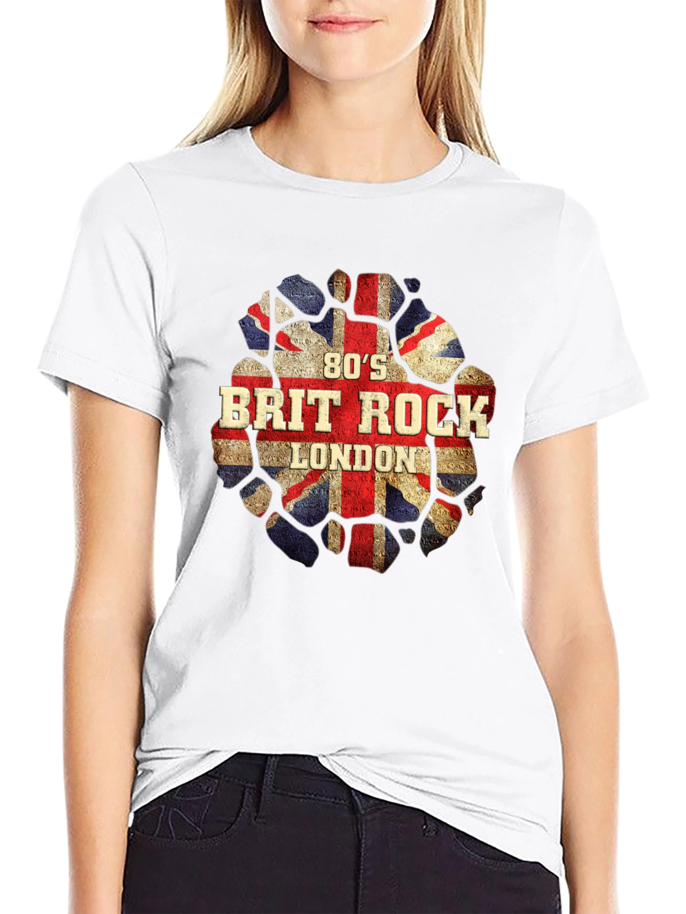 80s Brit Rock London T-Shirt - UK Flag Design
