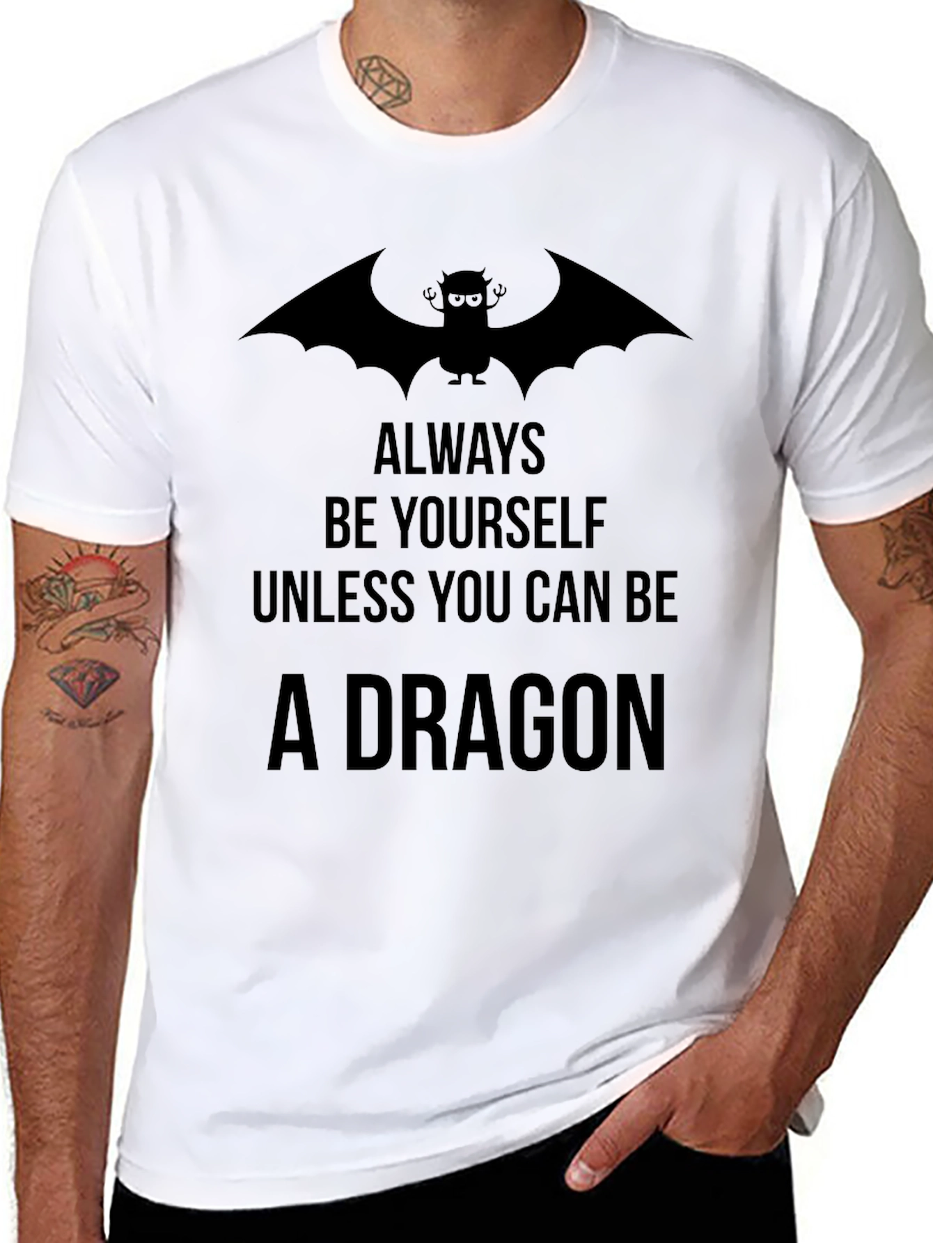 Always Be Yourself Dragon Graphic T-Shirt