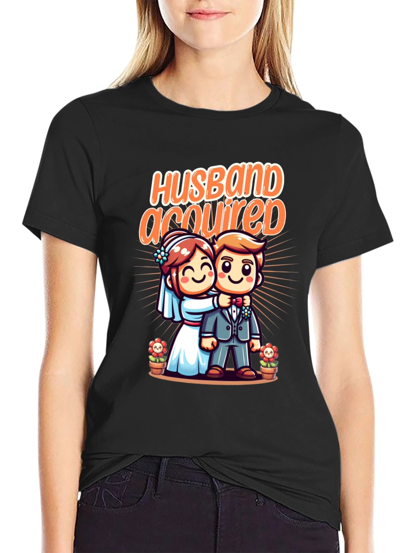 Husband Acquired Graphic Tee - Funny Wedding T-Shirt