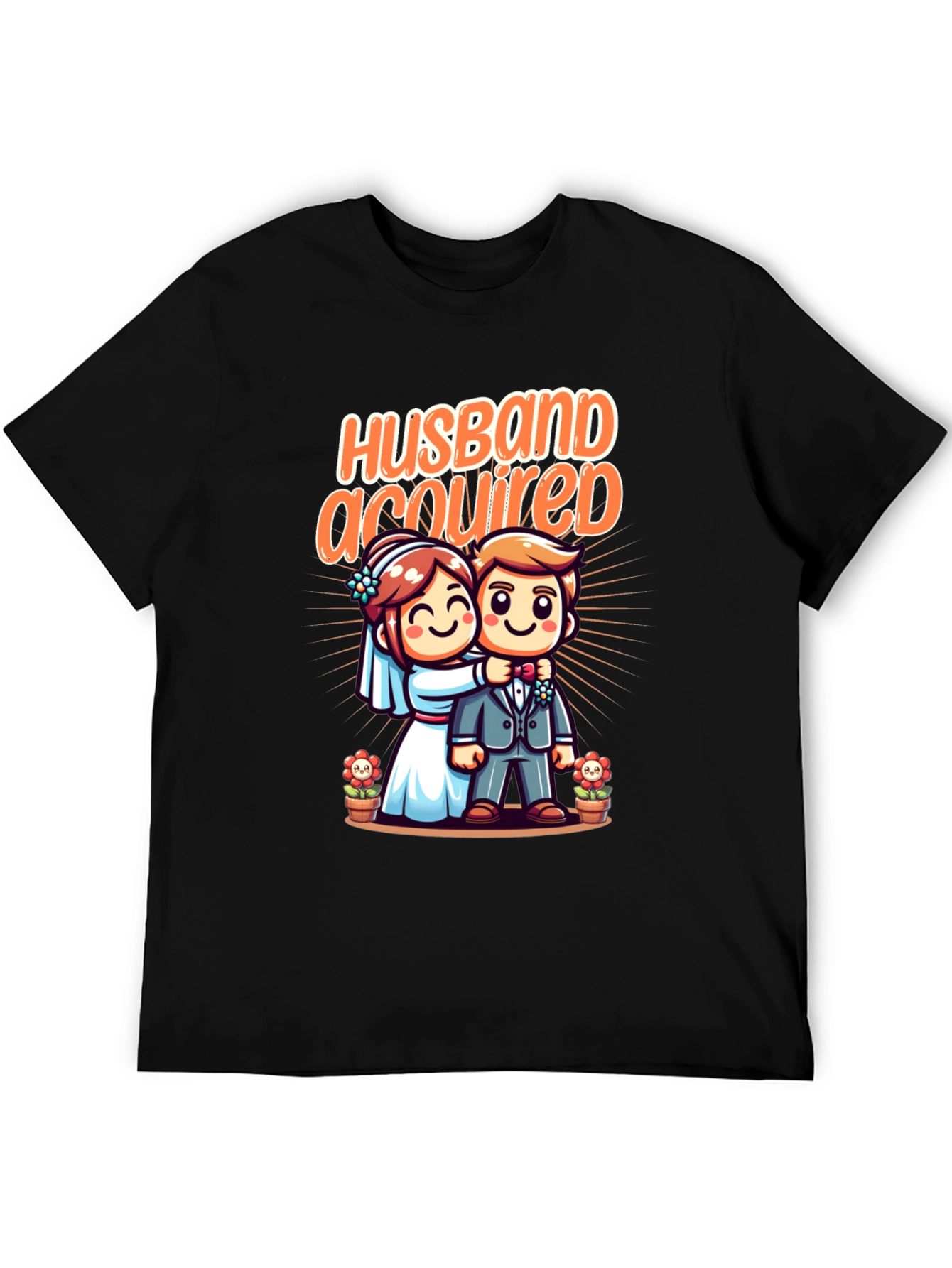 Husband Acquired Graphic Tee - Funny Wedding T-Shirt