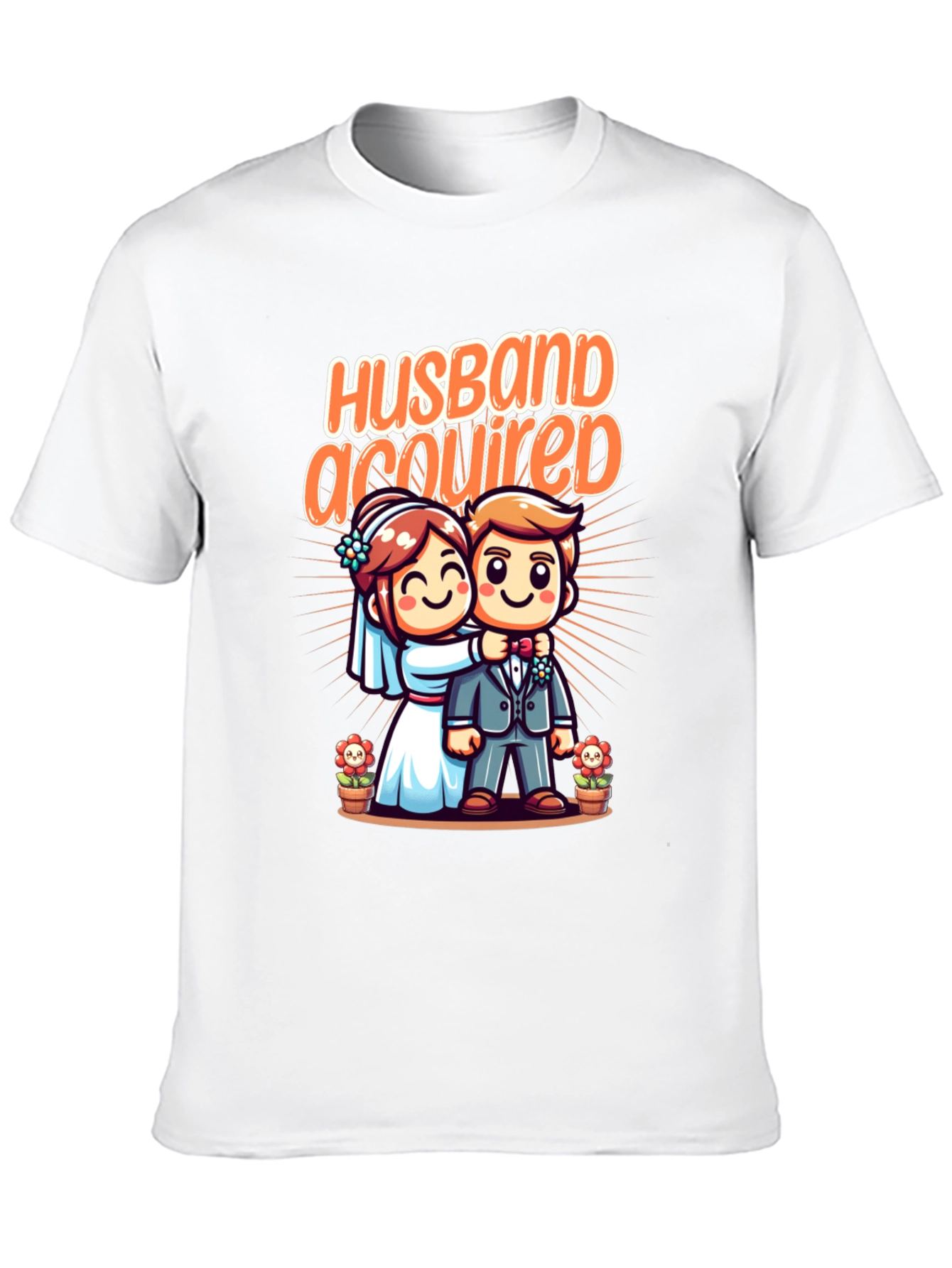 Husband Acquired Graphic Tee - Funny Wedding T-Shirt
