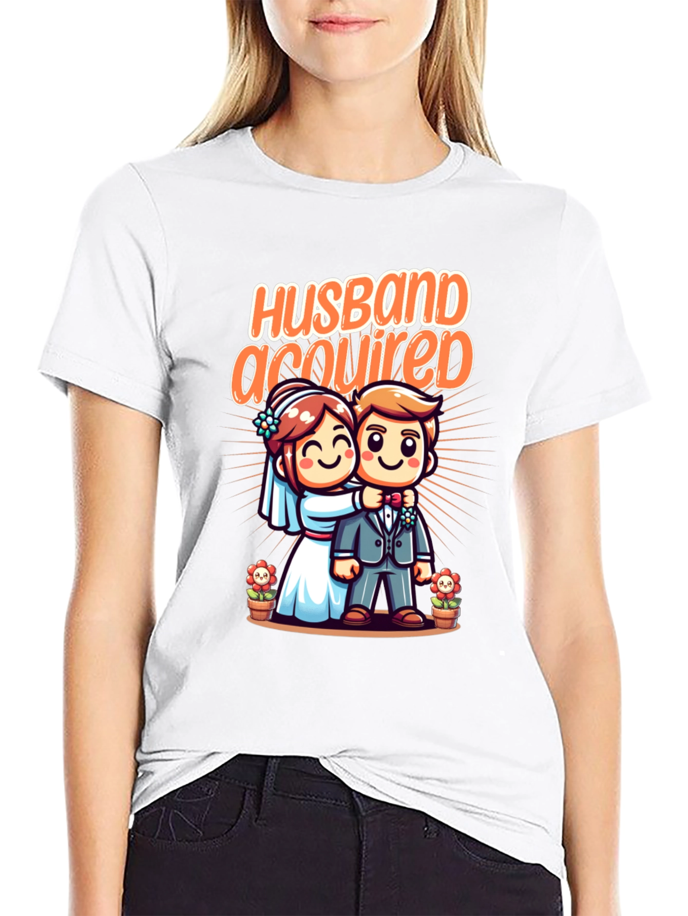 Husband Acquired Graphic Tee - Funny Wedding T-Shirt