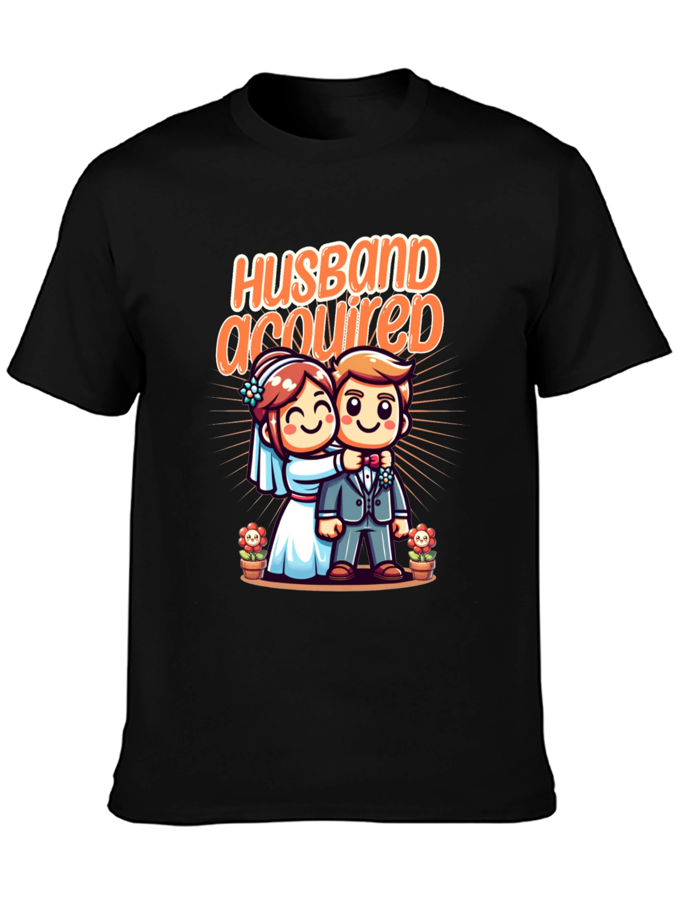 Husband Acquired Graphic Tee - Funny Wedding T-Shirt