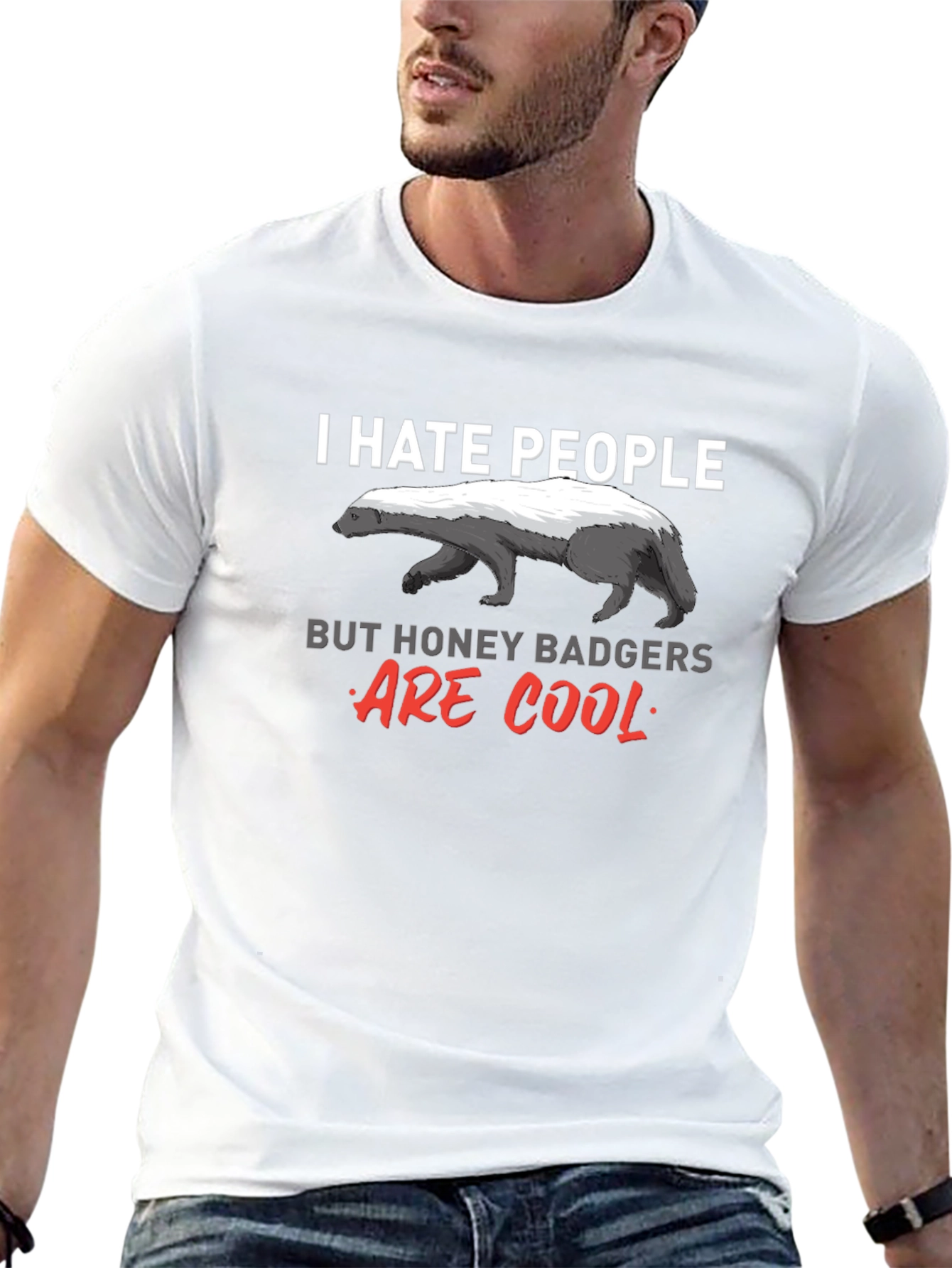 I Hate People Honey Badger Graphic Tee