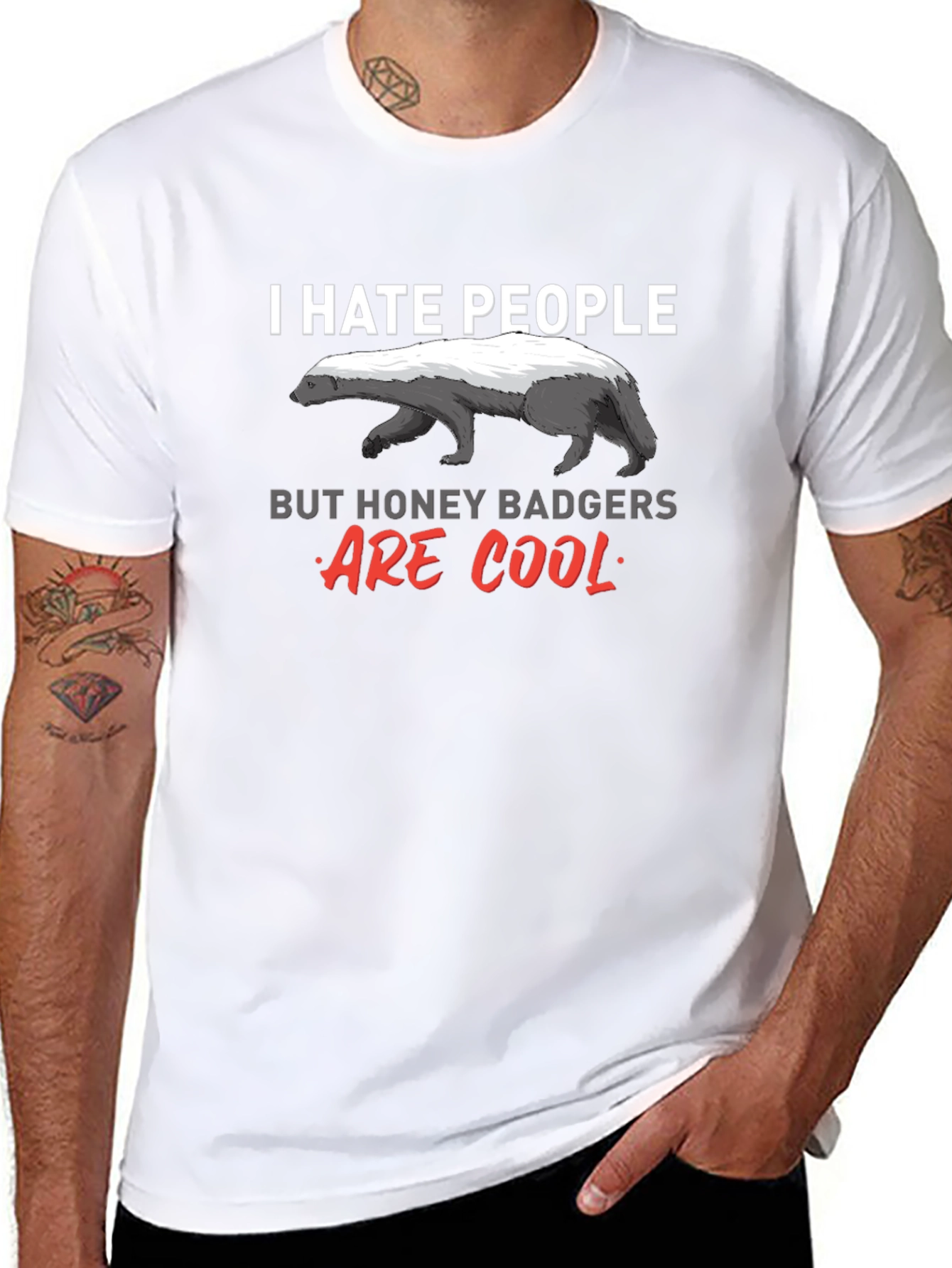 I Hate People Honey Badger Graphic Tee