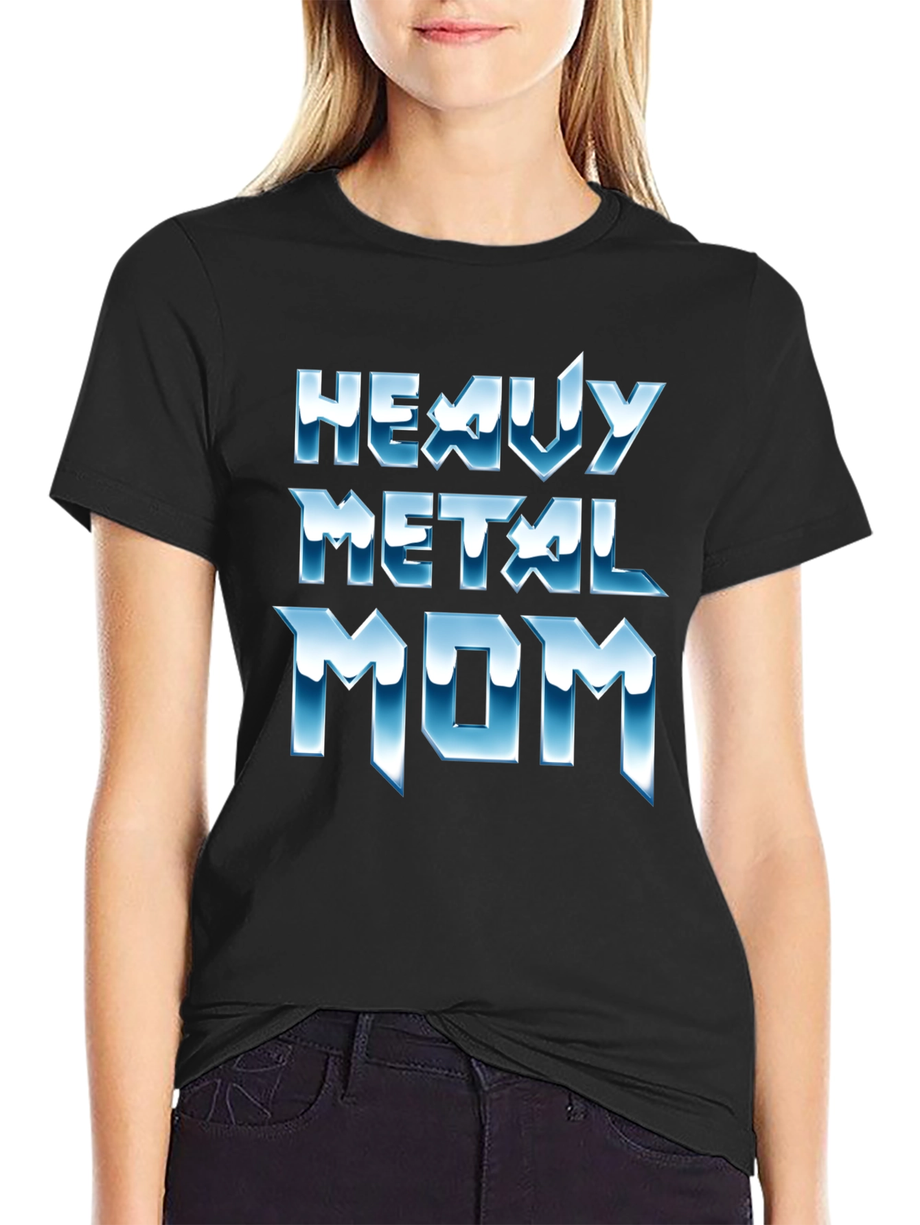 Heavy Metal Mom Graphic Tee - Cool Black T-Shirt