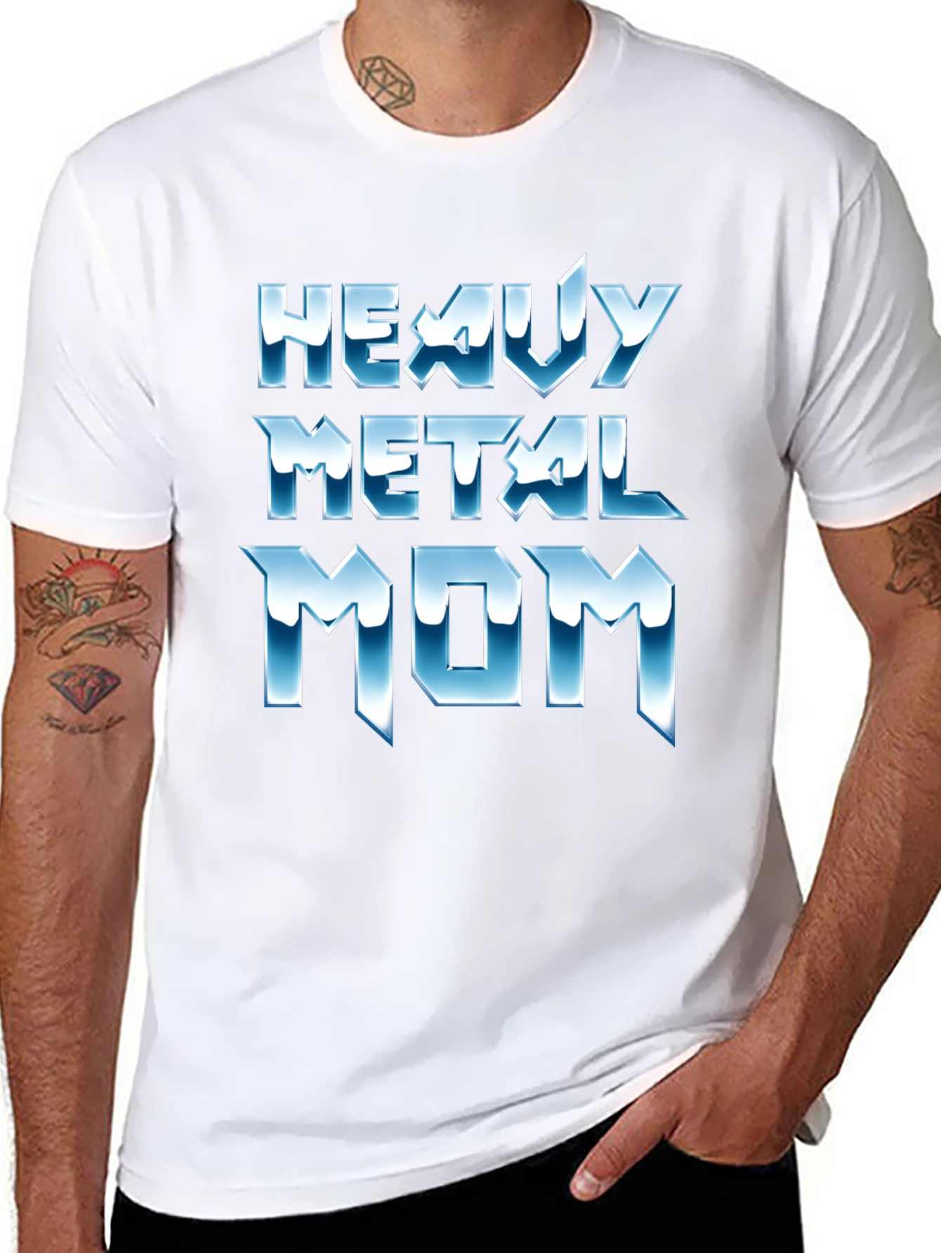 Heavy Metal Mom Graphic Tee - Cool Black T-Shirt