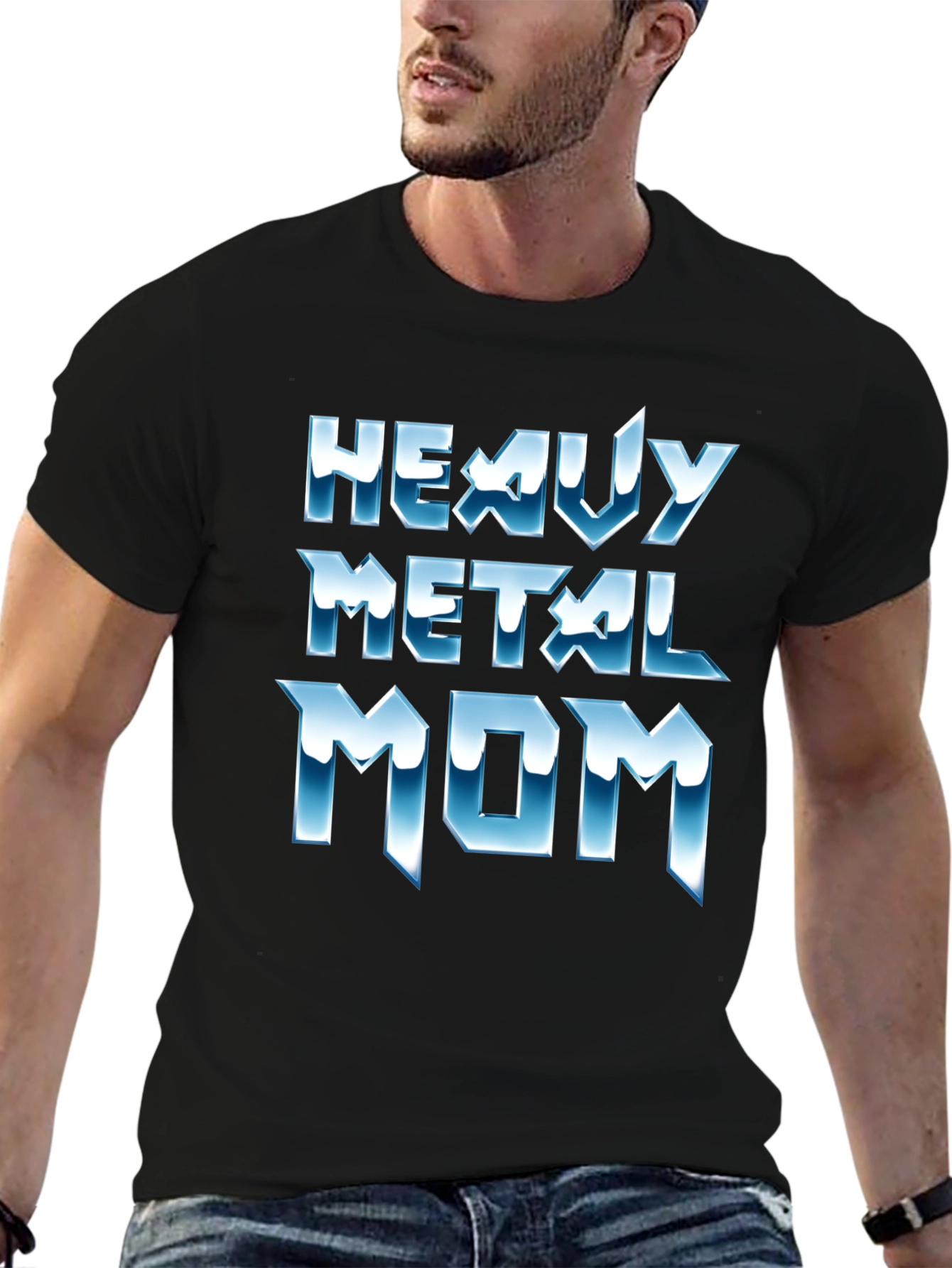 Heavy Metal Mom Graphic Tee - Cool Black T-Shirt