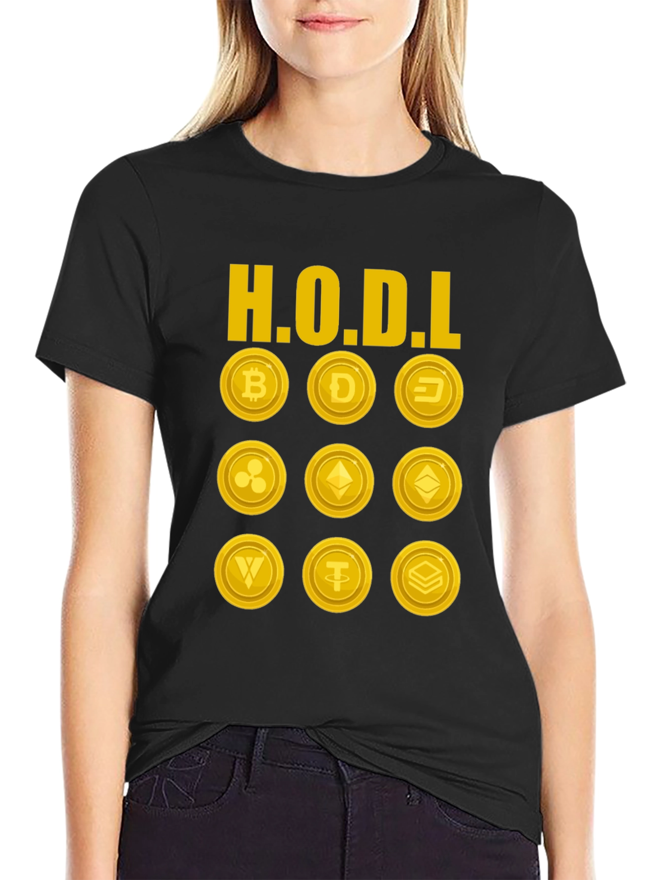 HODL Cryptocurrency T-Shirt - Bitcoin Dogecoin Ethereum
