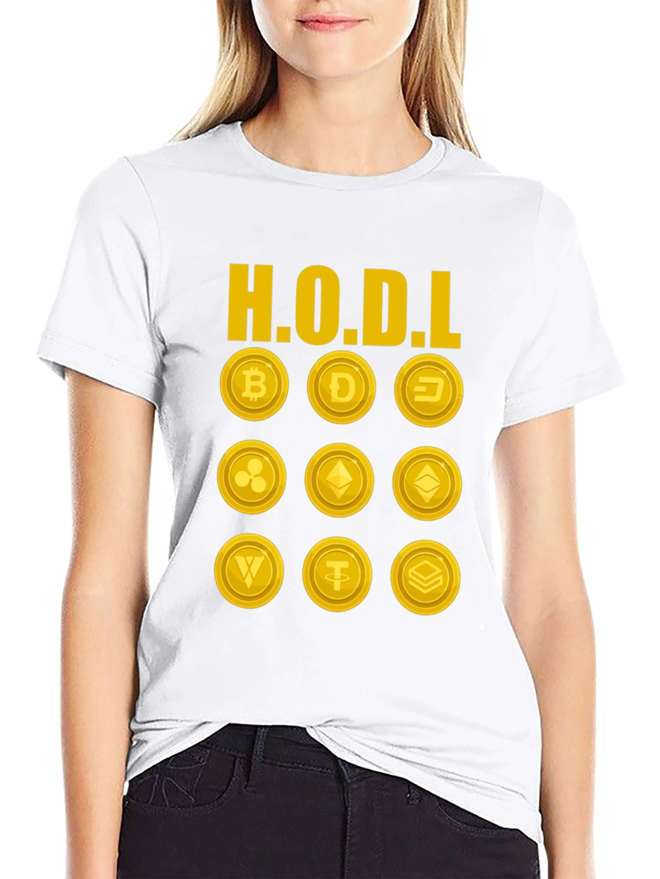 HODL Cryptocurrency T-Shirt - Bitcoin Dogecoin Ethereum