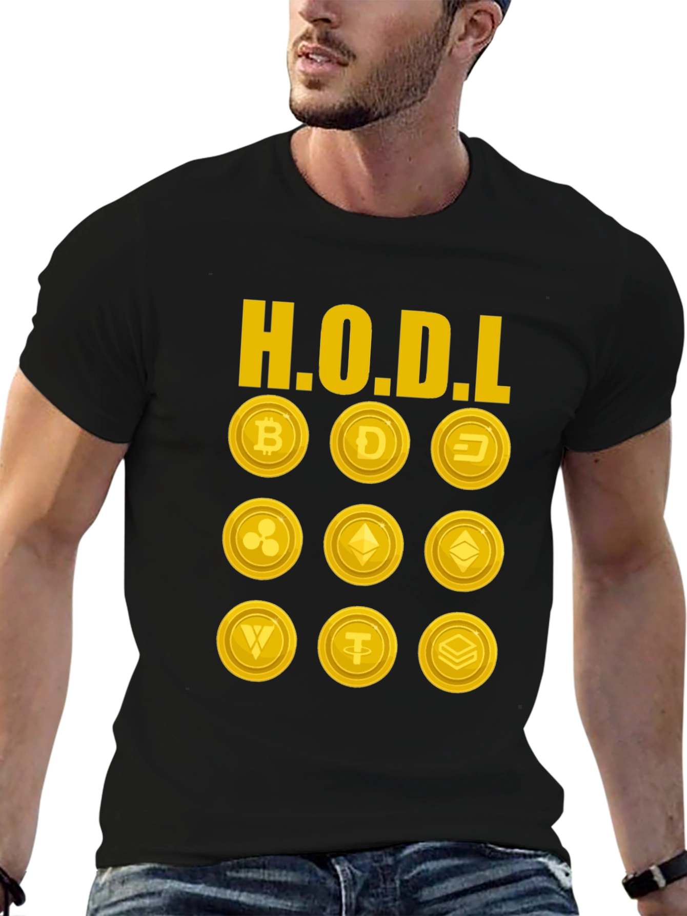 HODL Cryptocurrency T-Shirt - Bitcoin Dogecoin Ethereum