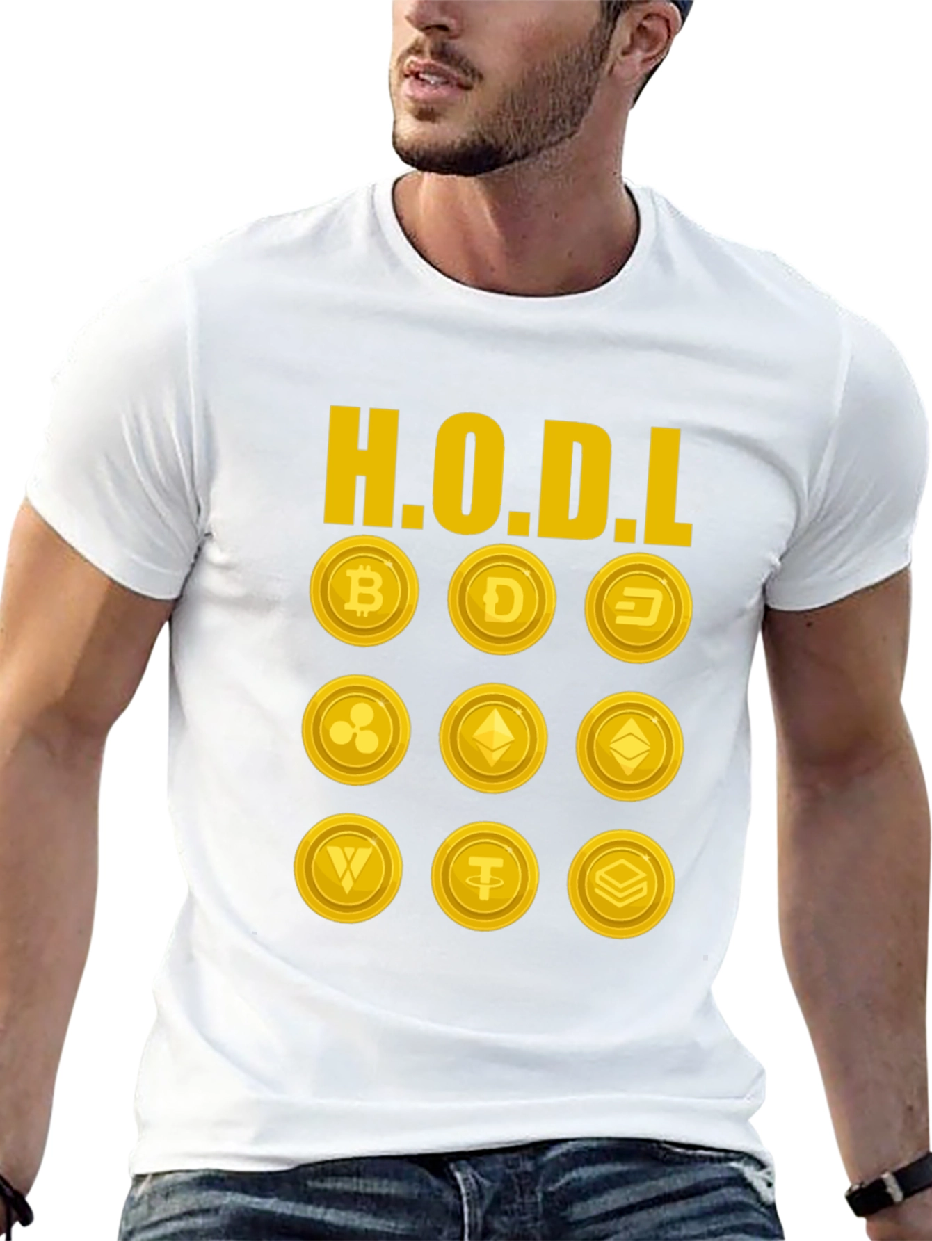 HODL Cryptocurrency T-Shirt - Bitcoin Dogecoin Ethereum
