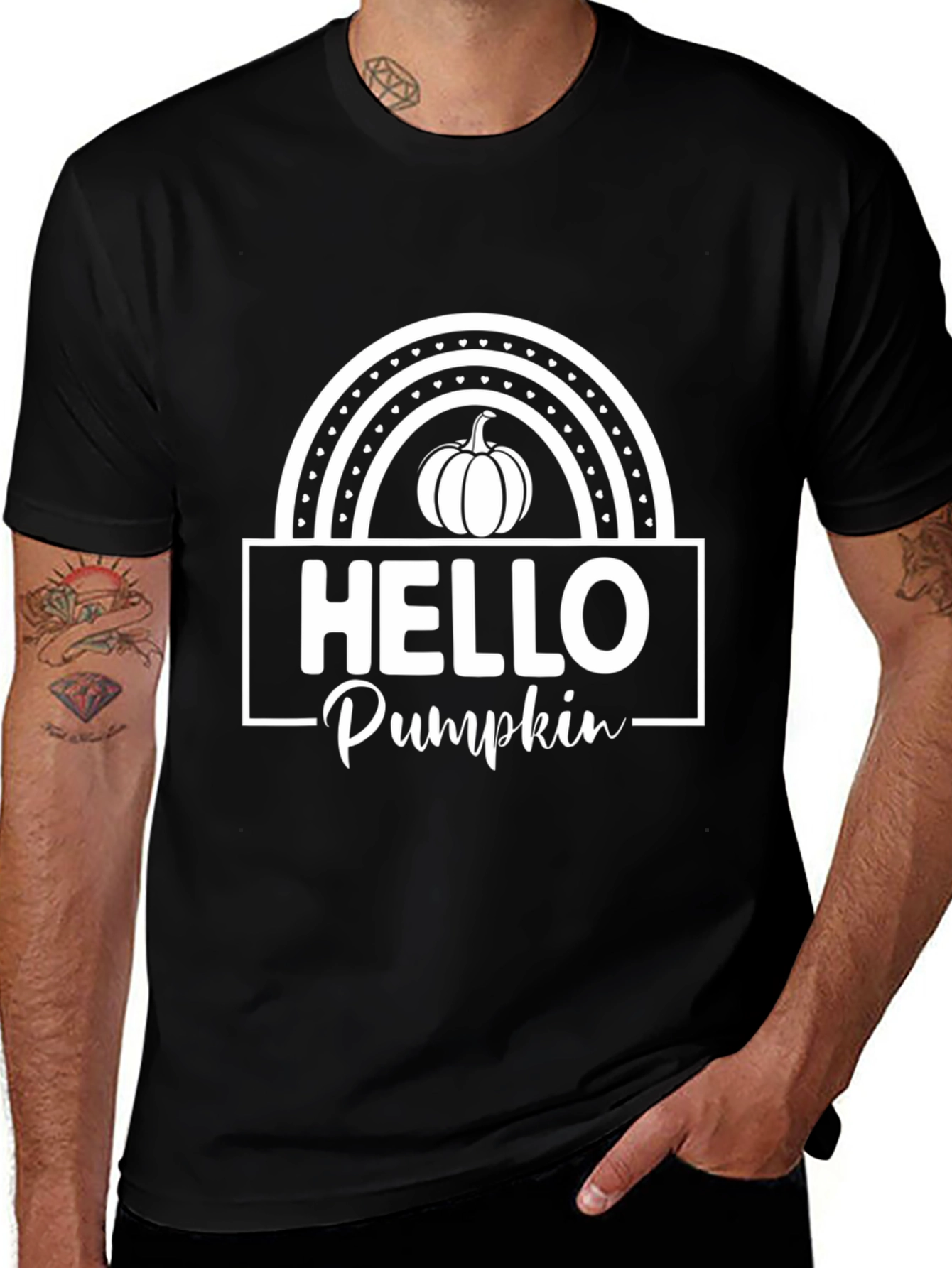 Hello Pumpkin Graphic Tee - Fall T-Shirt