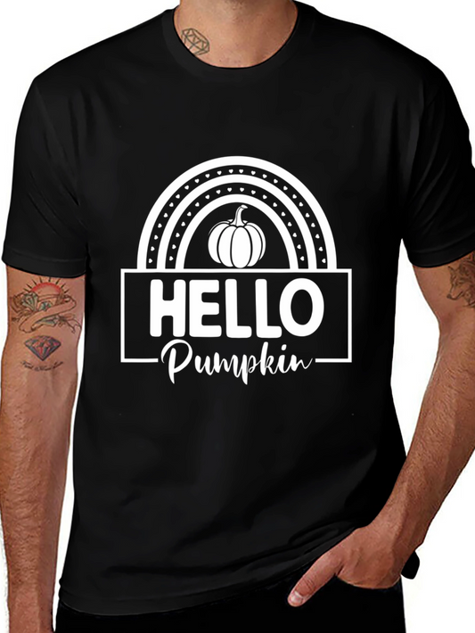 Hello Pumpkin Graphic Tee - Fall T-Shirt