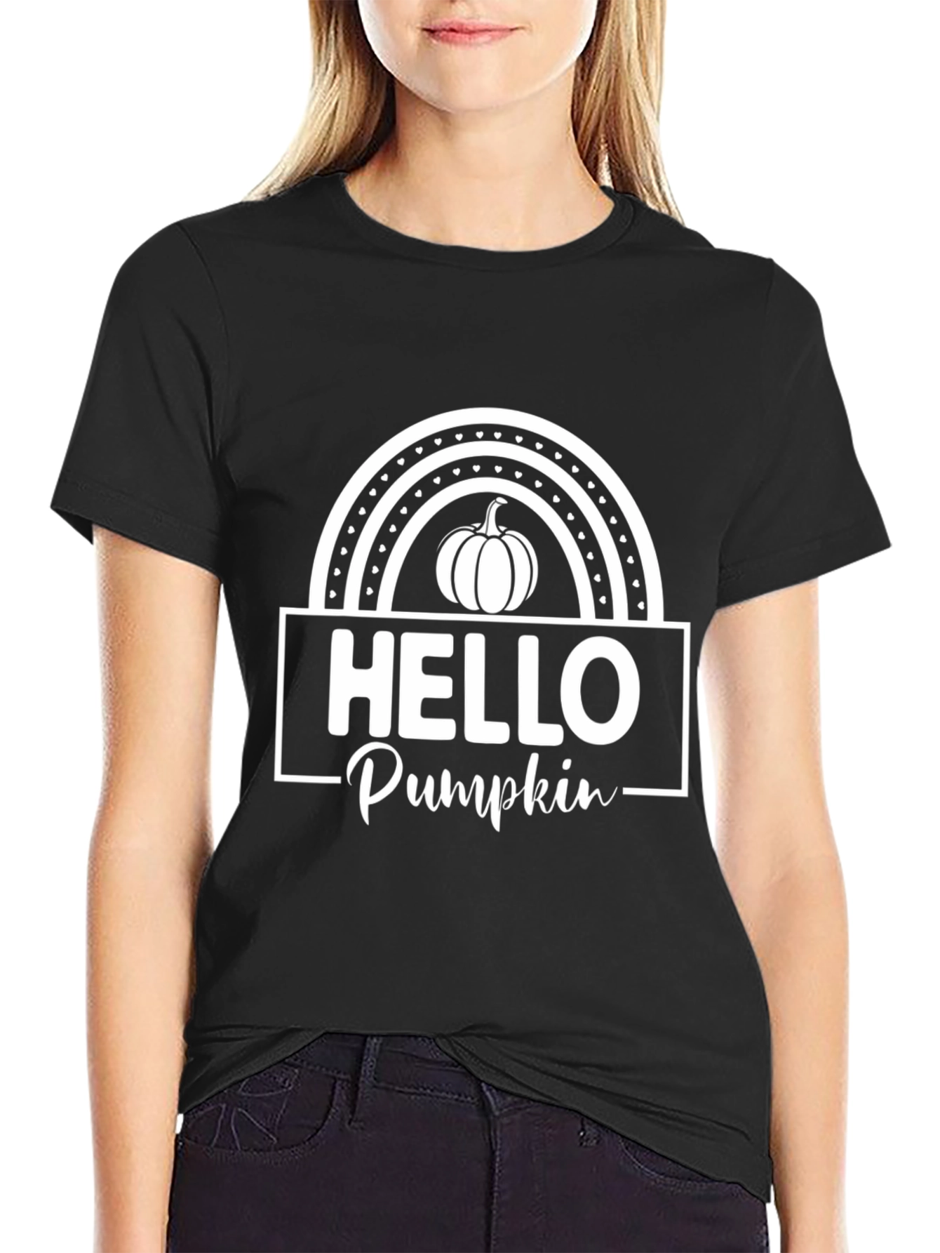 Hello Pumpkin Graphic Tee - Fall T-Shirt