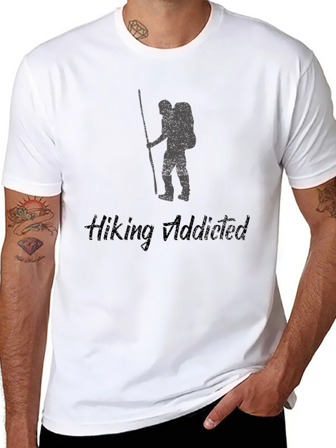 Hiking Addicted Black T-Shirt