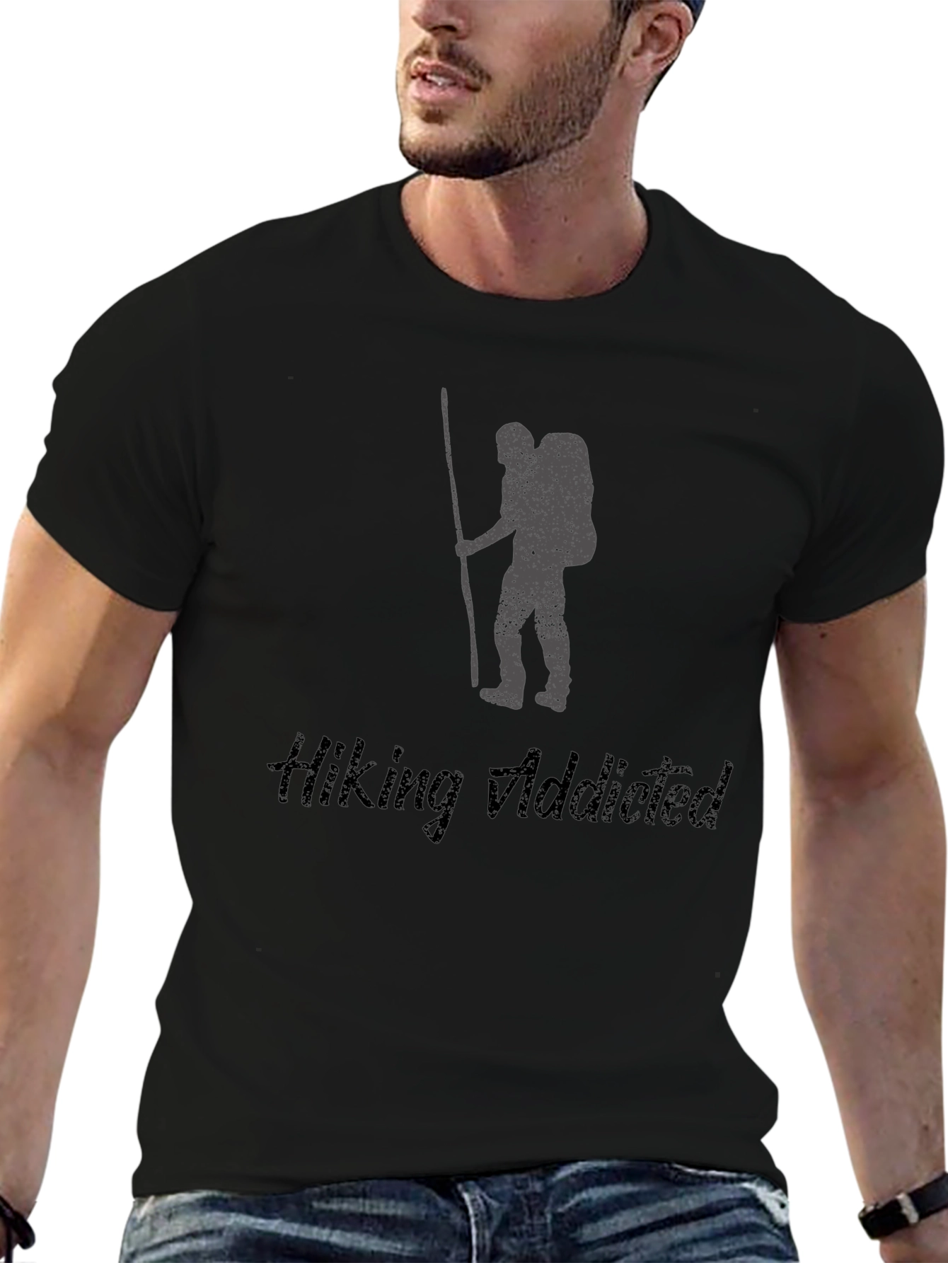 Hiking Addicted Black T-Shirt